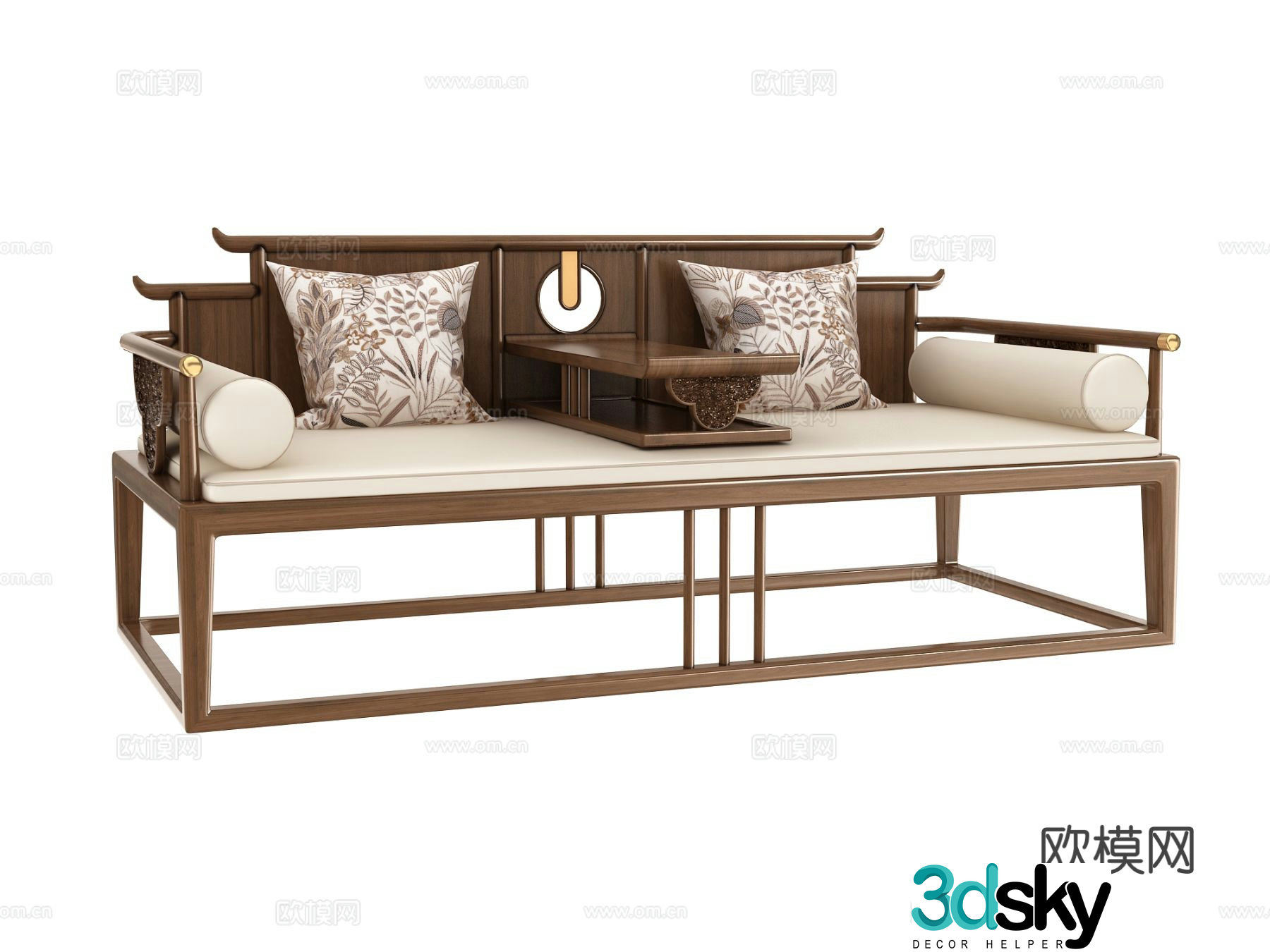 New Chinese style Arhat bed 3D model