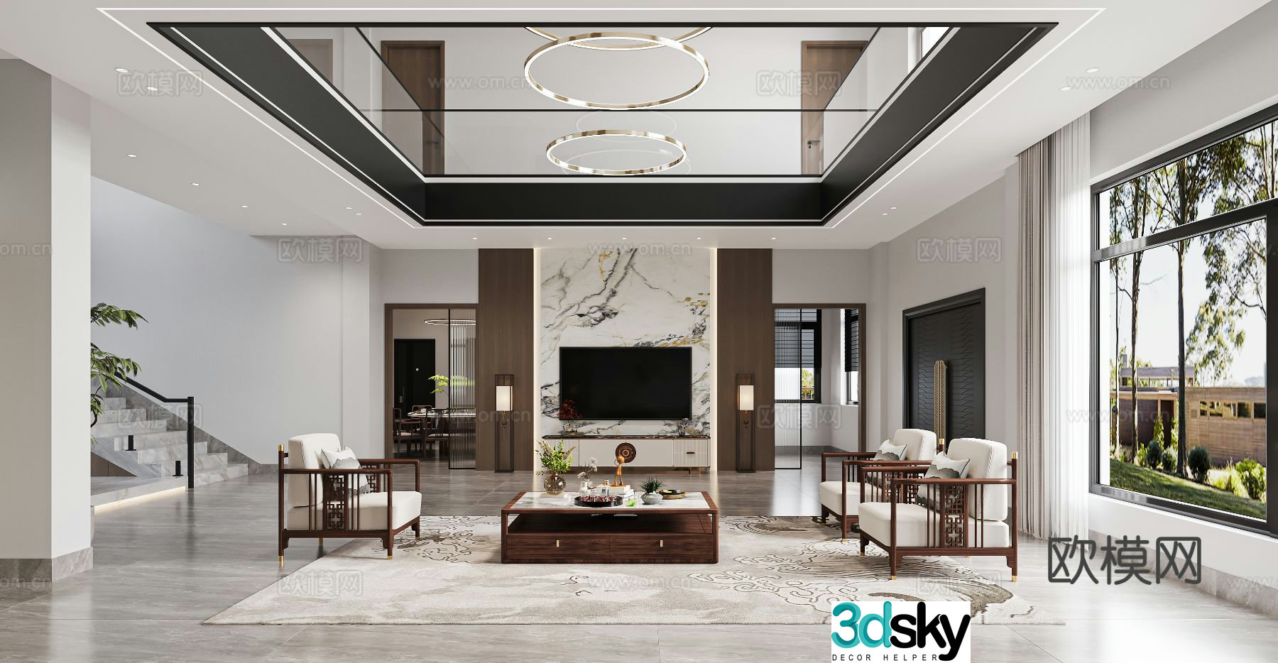 New Chinese restaurant 3D model
