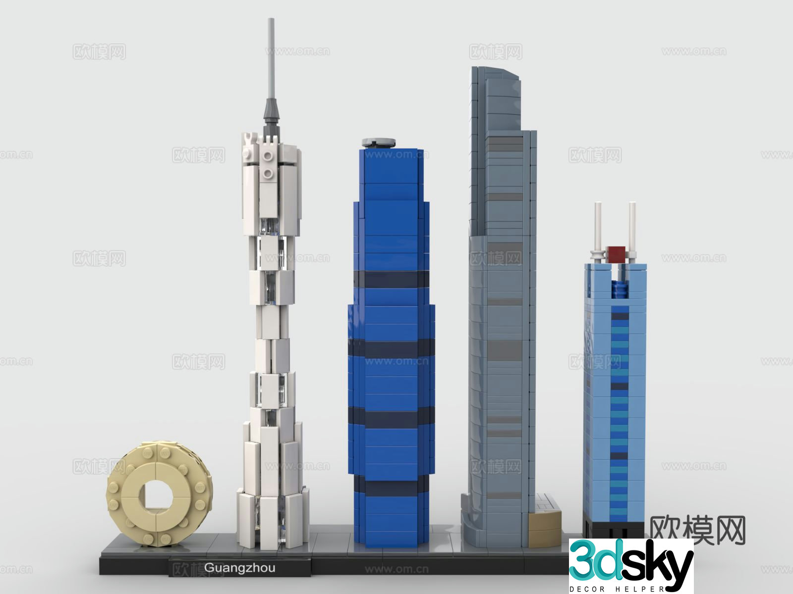 LEGO toys city building blocks Guangzhou building blocks 3D model