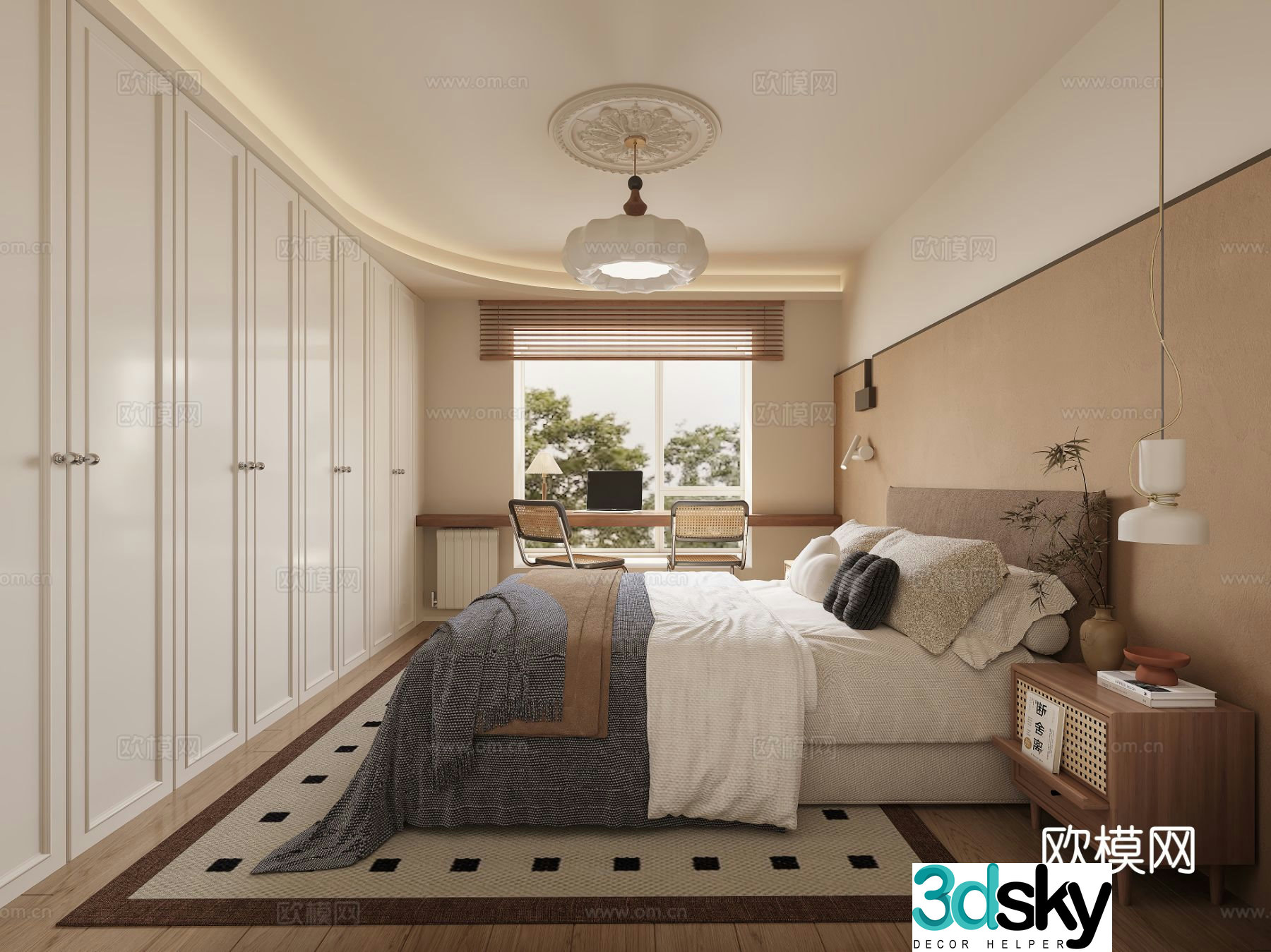 Medieval style bedroom second bedroom 3D model