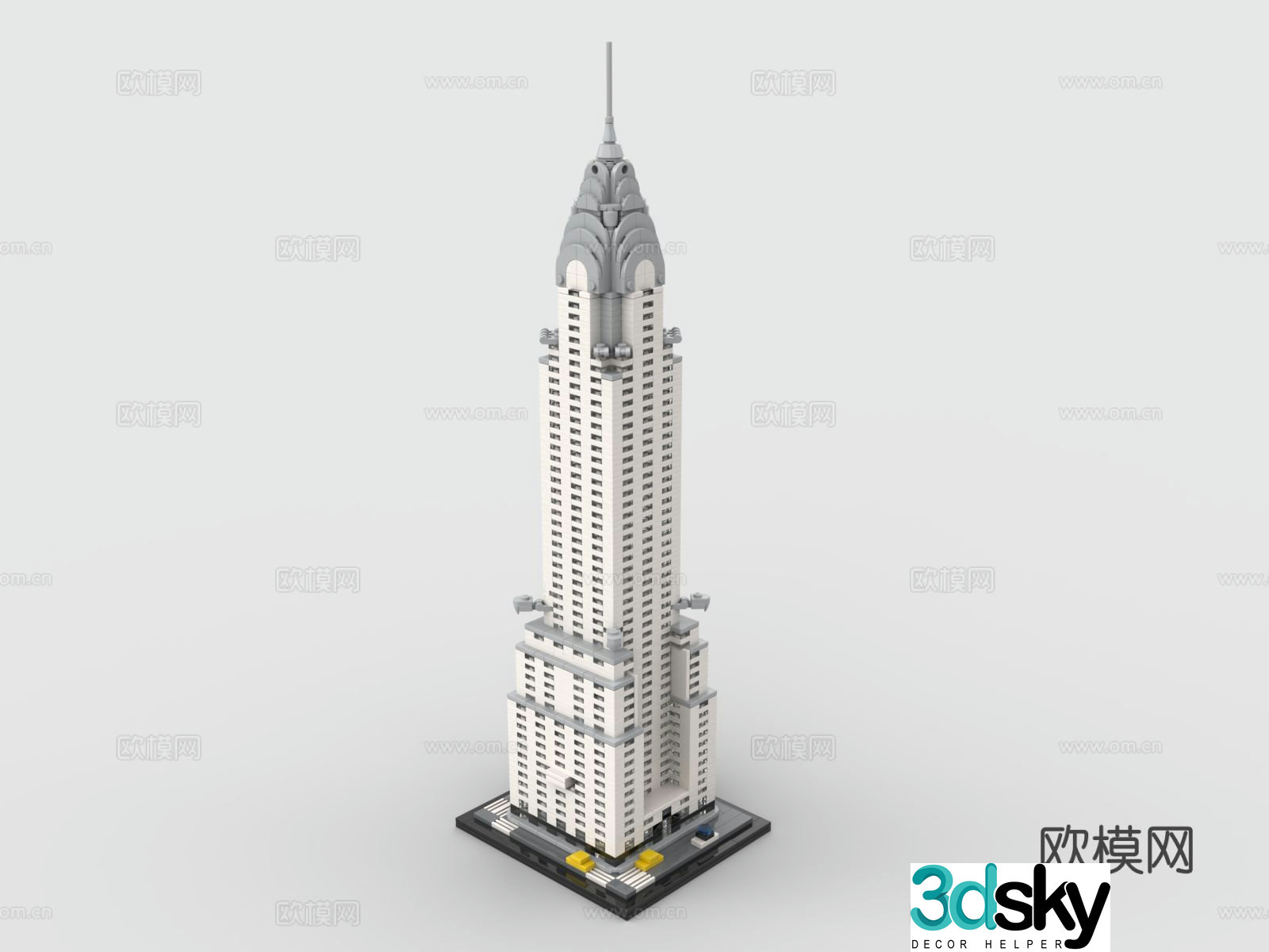 LEGO Chrysler Building building blocks skyscraper toy 3D model