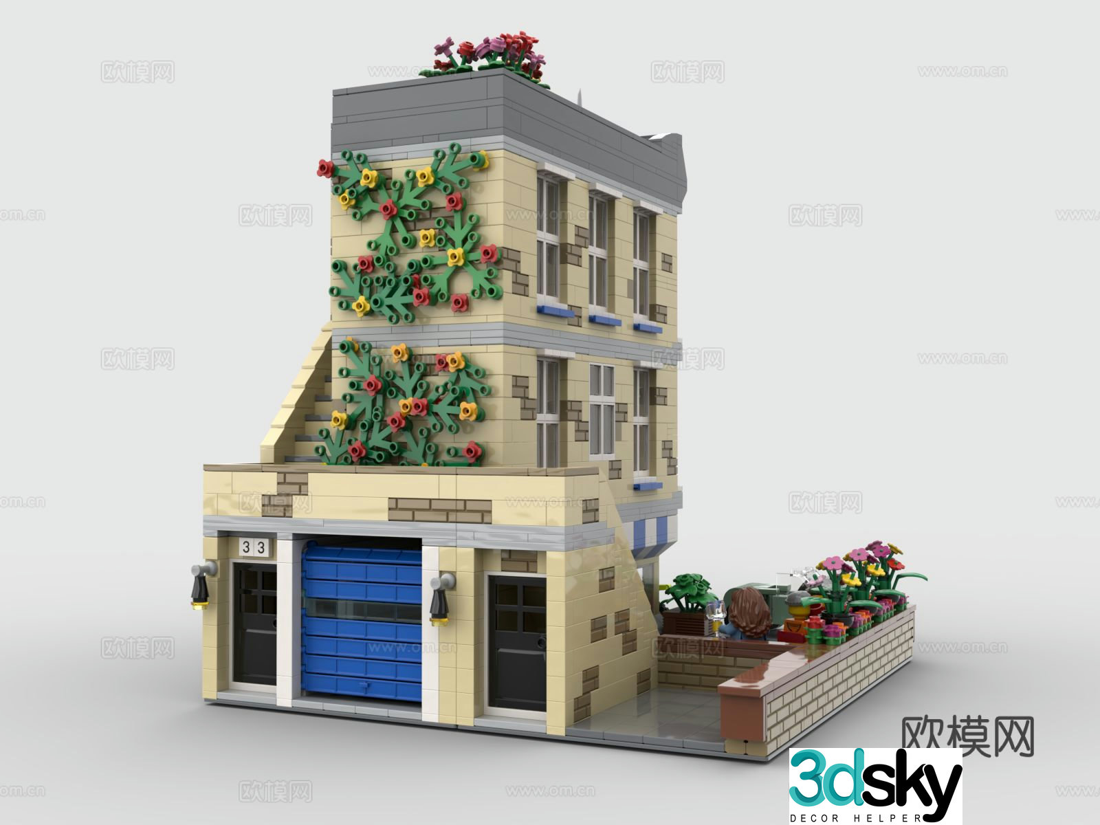 LEGO building blocks toy shop building blocks 3D model