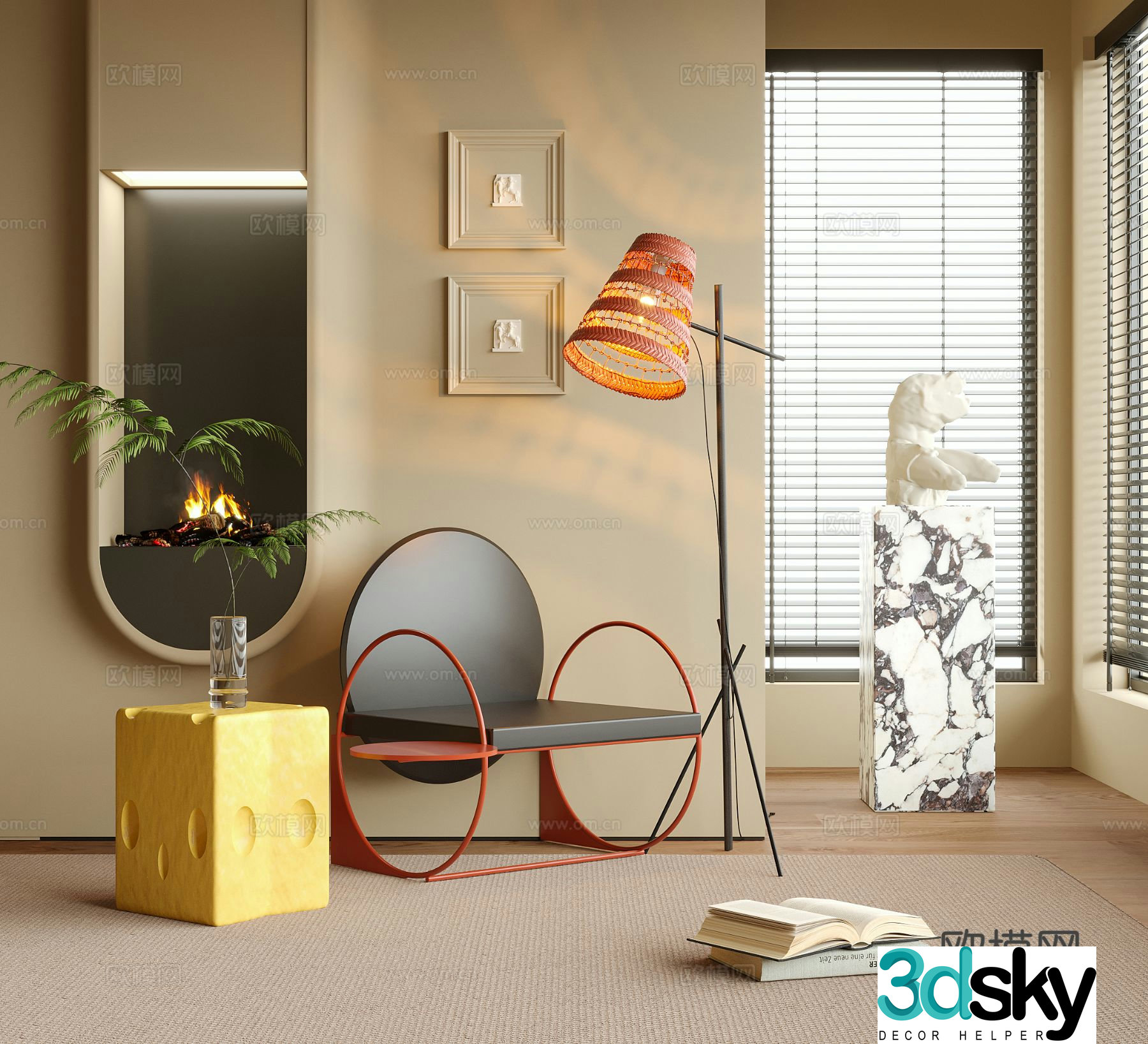 Creative chair leisure chair 3d model