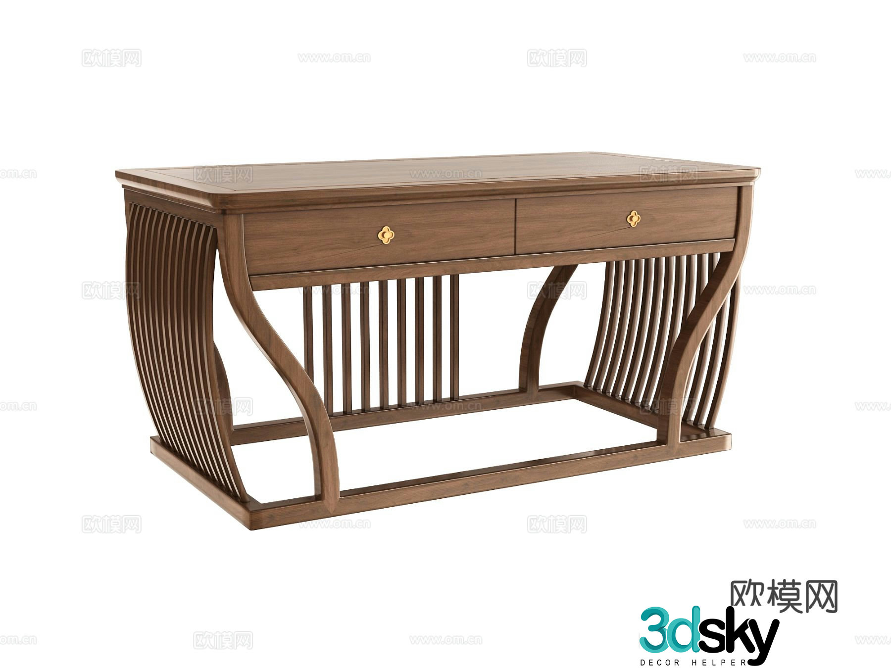 New Chinese style desk 3d model