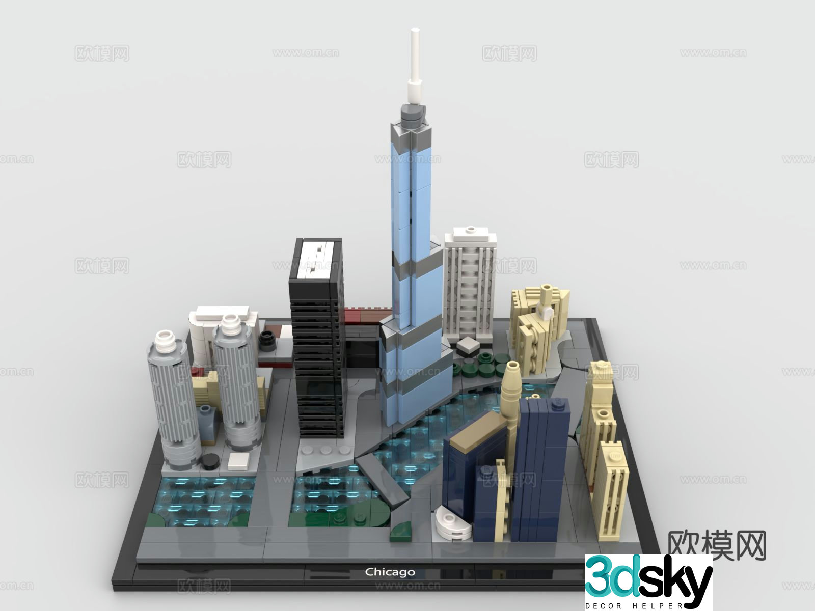 Lego toys building block toys landmark building 3d model
