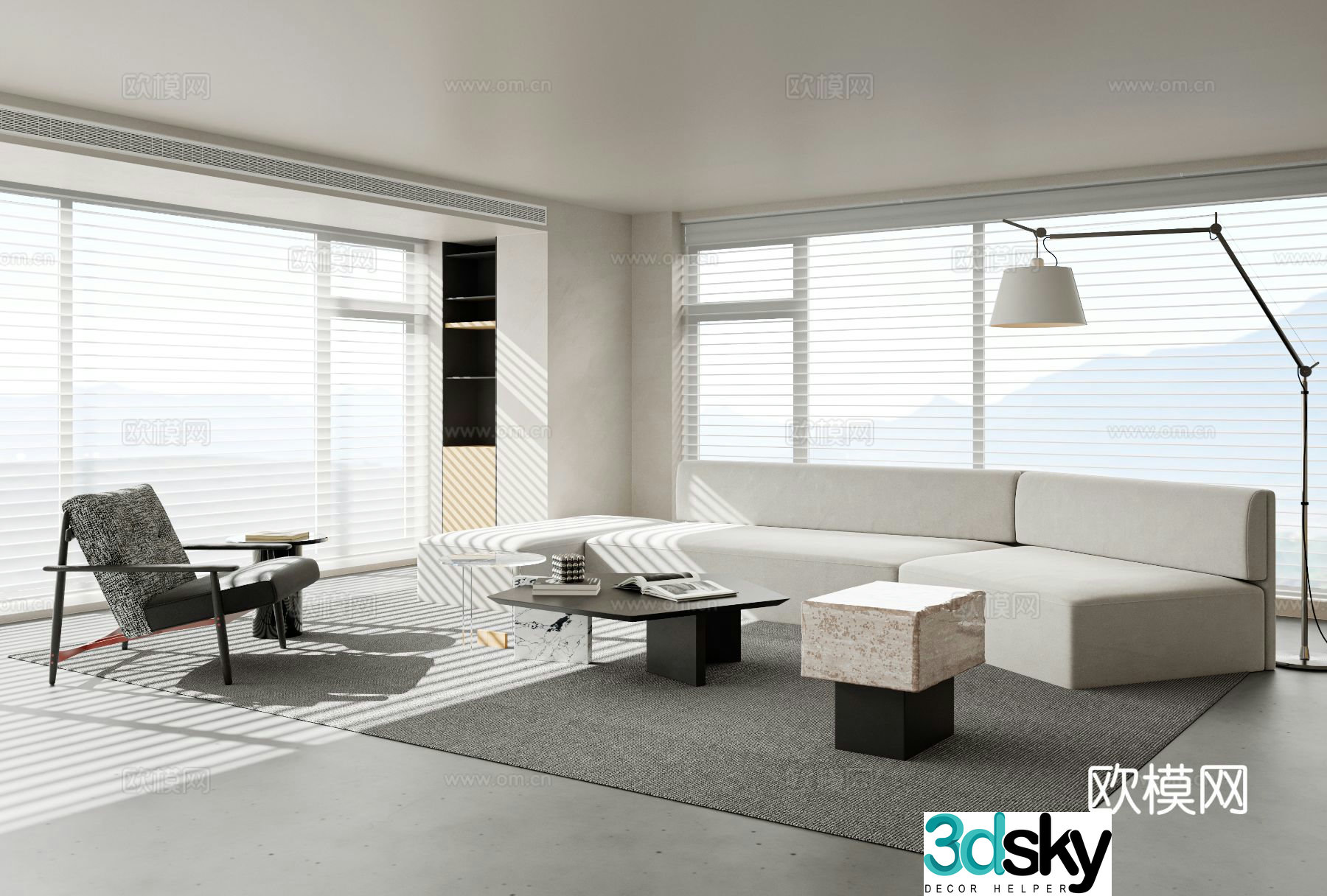 Modern living room 3d model