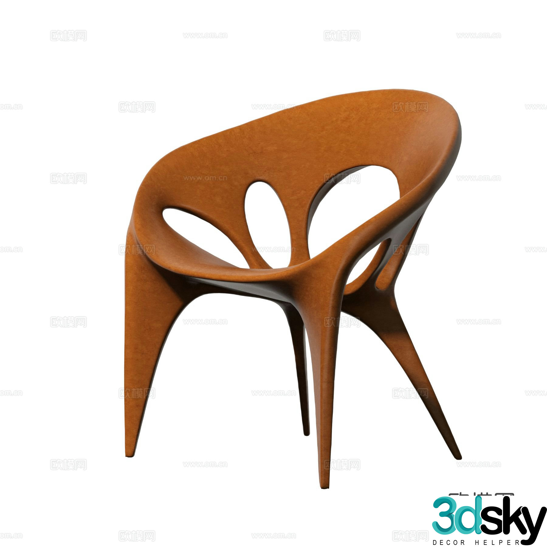 Modern art single chair personalized chair 3d model