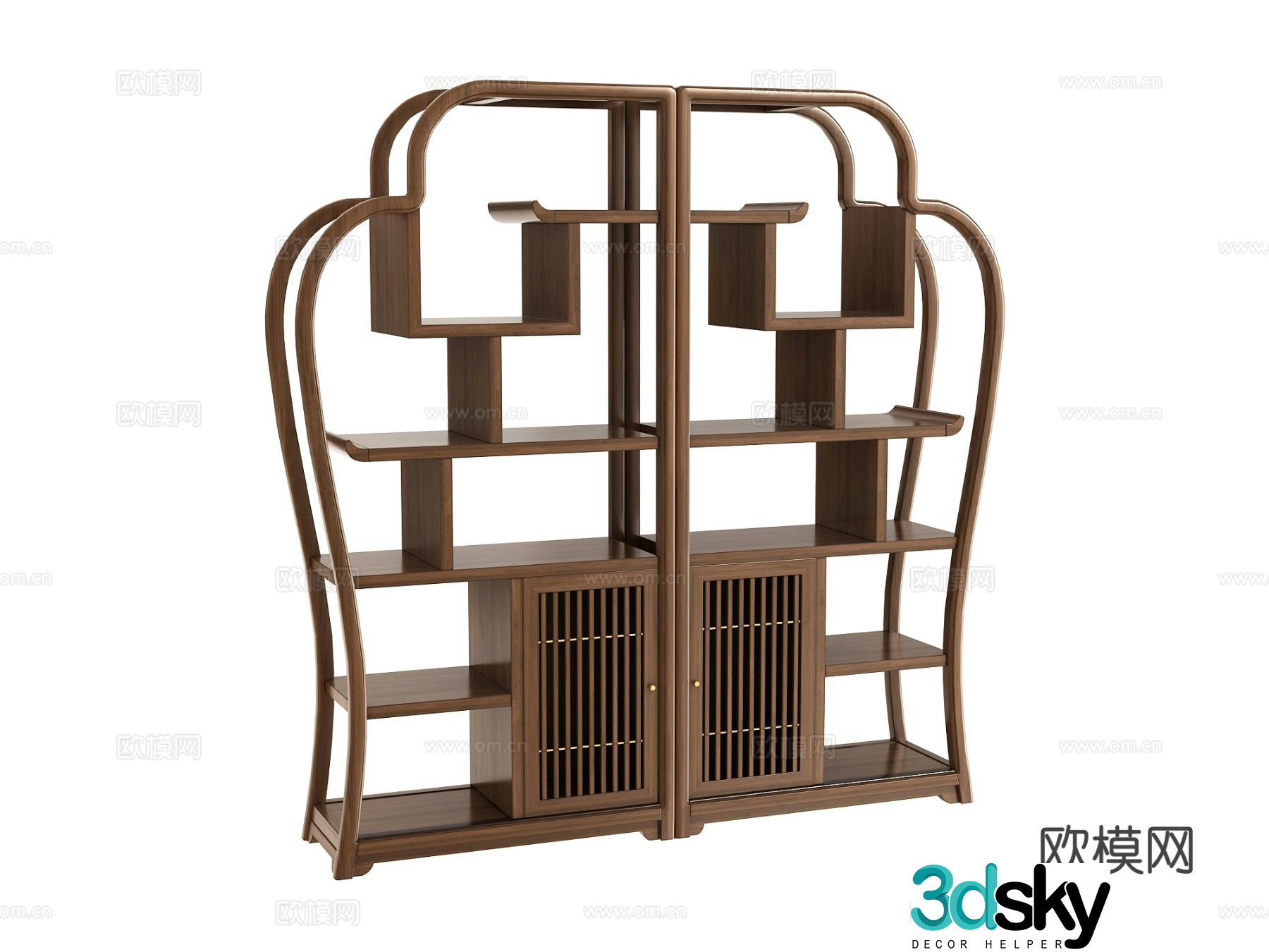New Chinese style Bogu rack 3D model