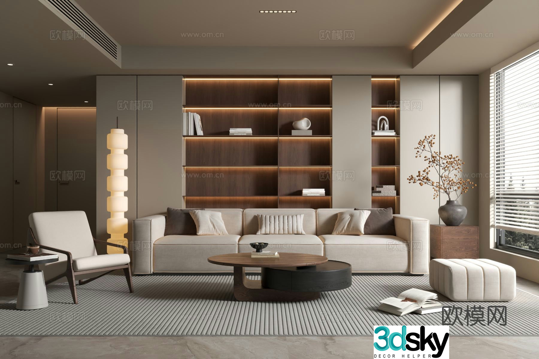 Medieval style living room 3D model