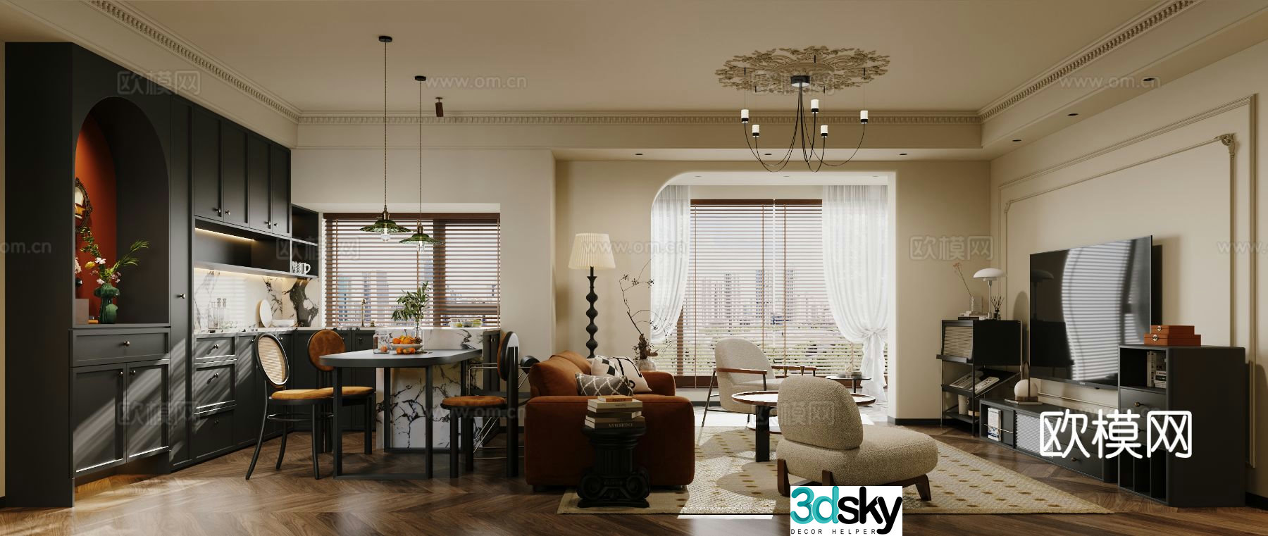 French restaurant 3d model