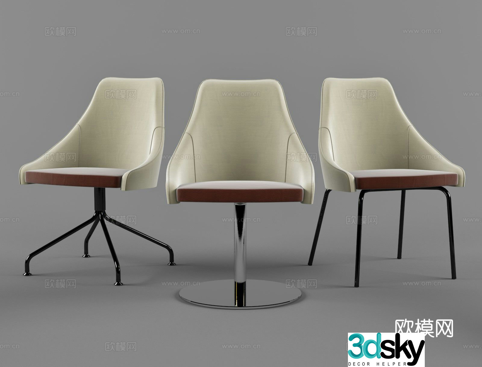Modern office chair conference chair negotiation chair 3D model