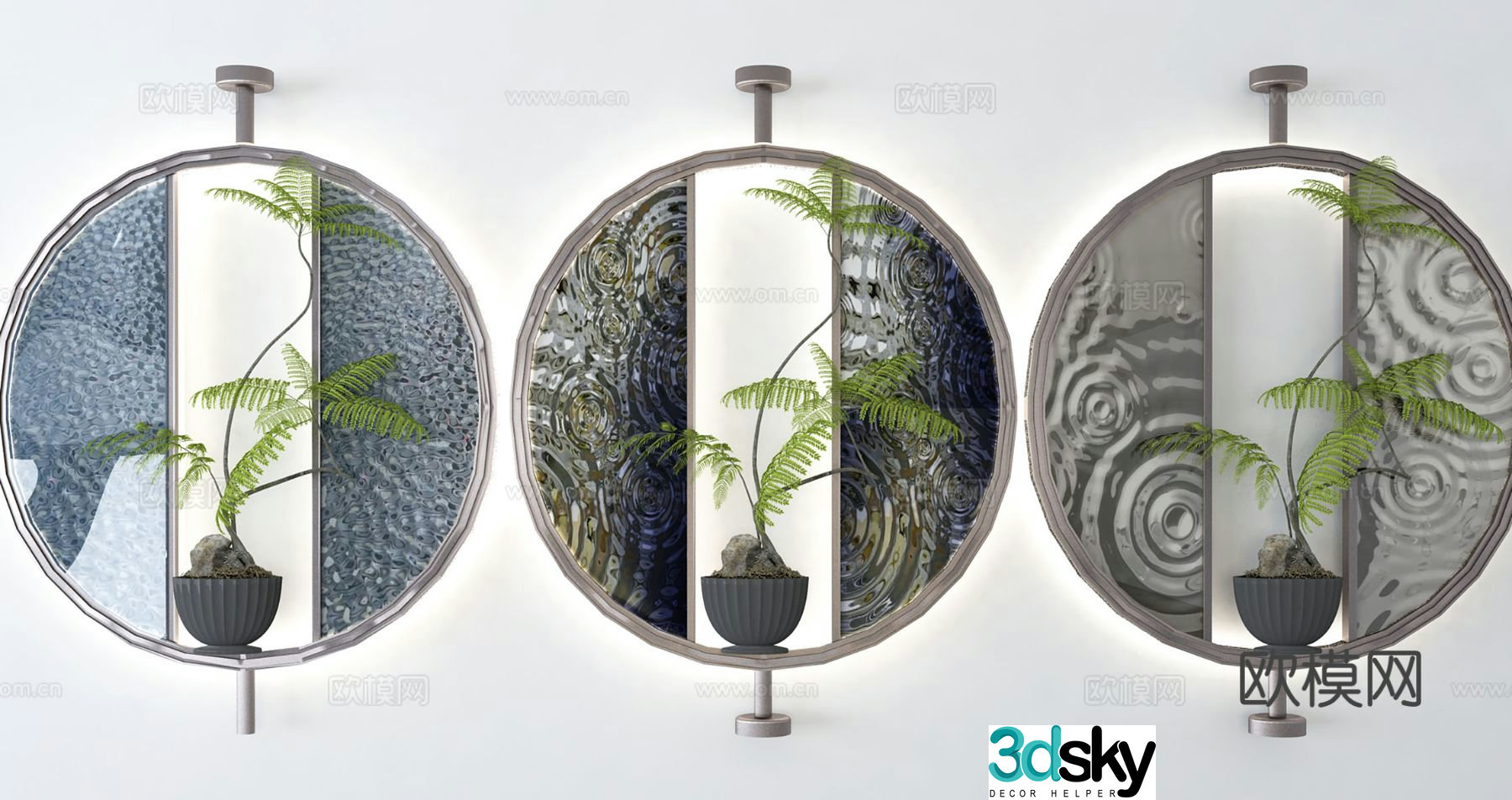 Plant wall decoration green plant hanging decoration 3d model