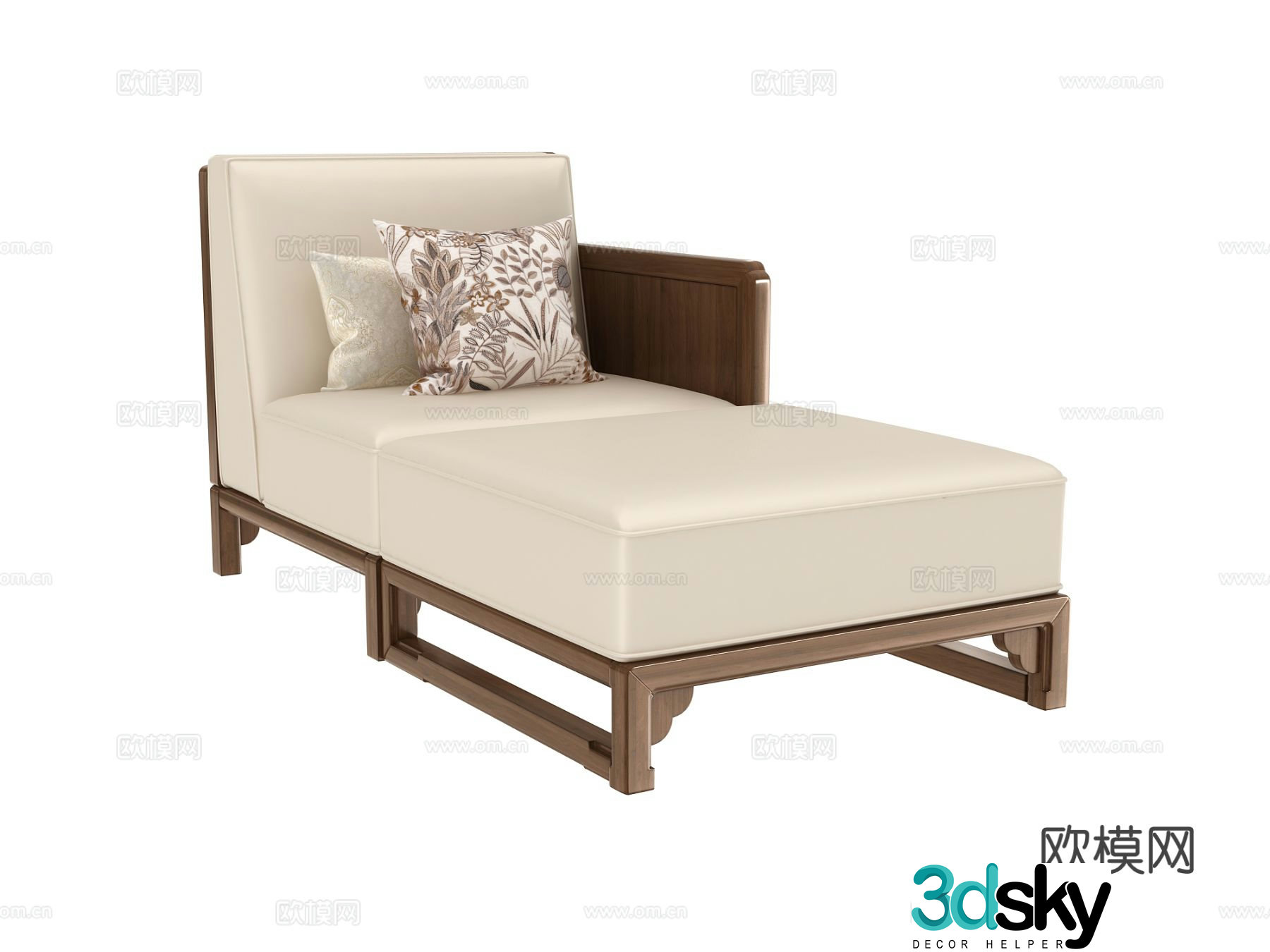 New Chinese style chaise longue 3d model