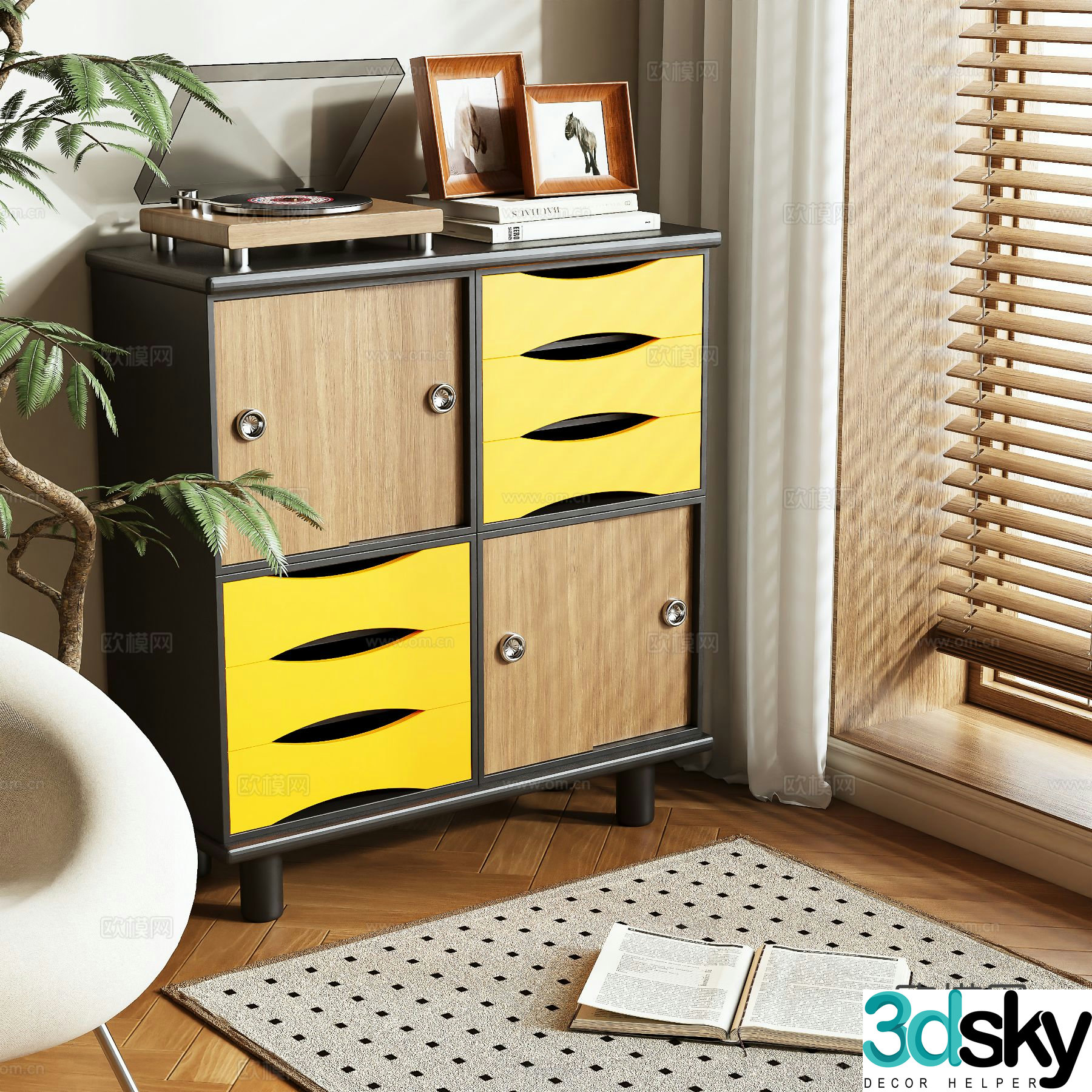 Medieval style locker 3d model