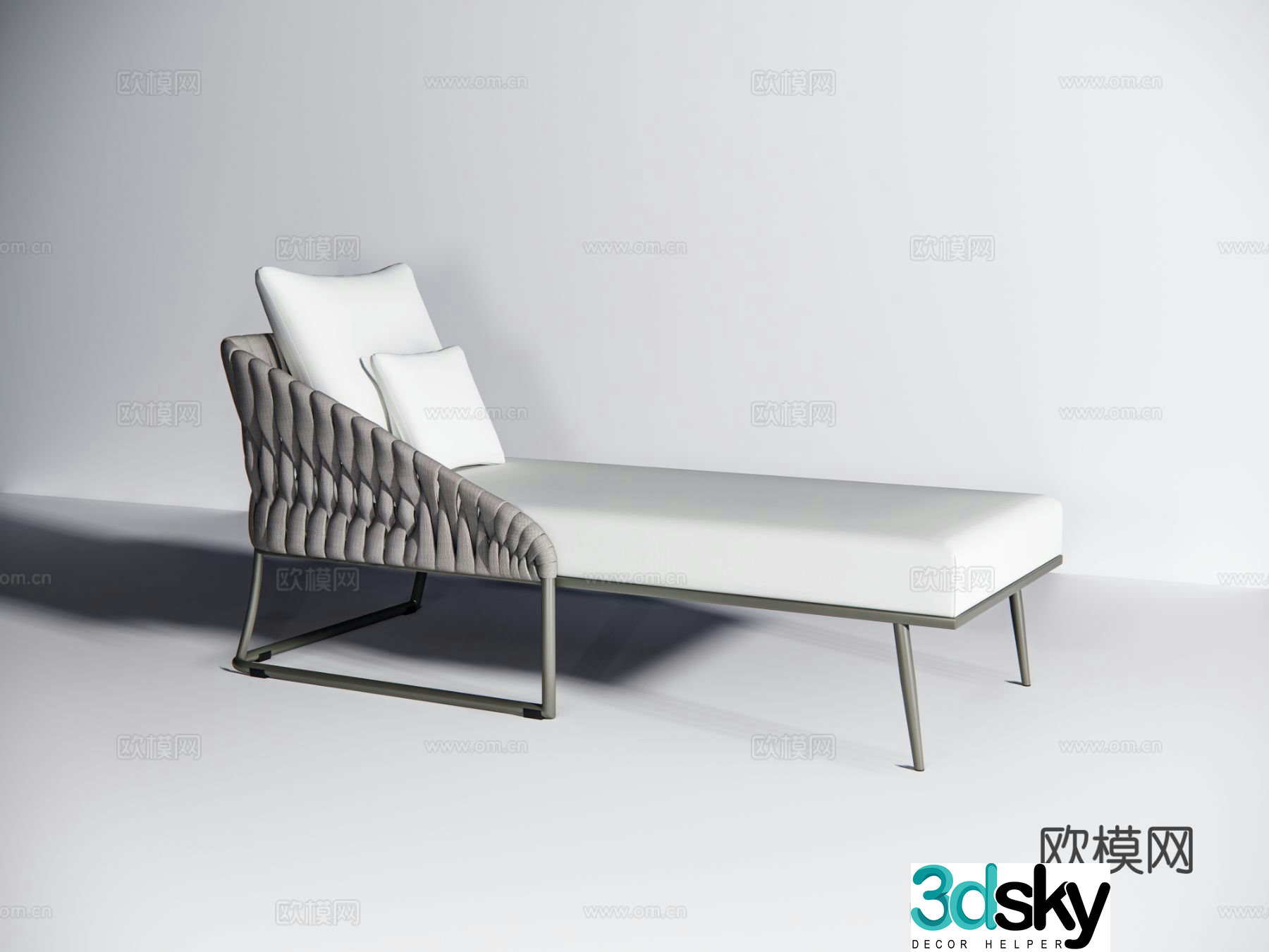 Modern outdoor lounge chair pool chair beach lounge chair 3d model