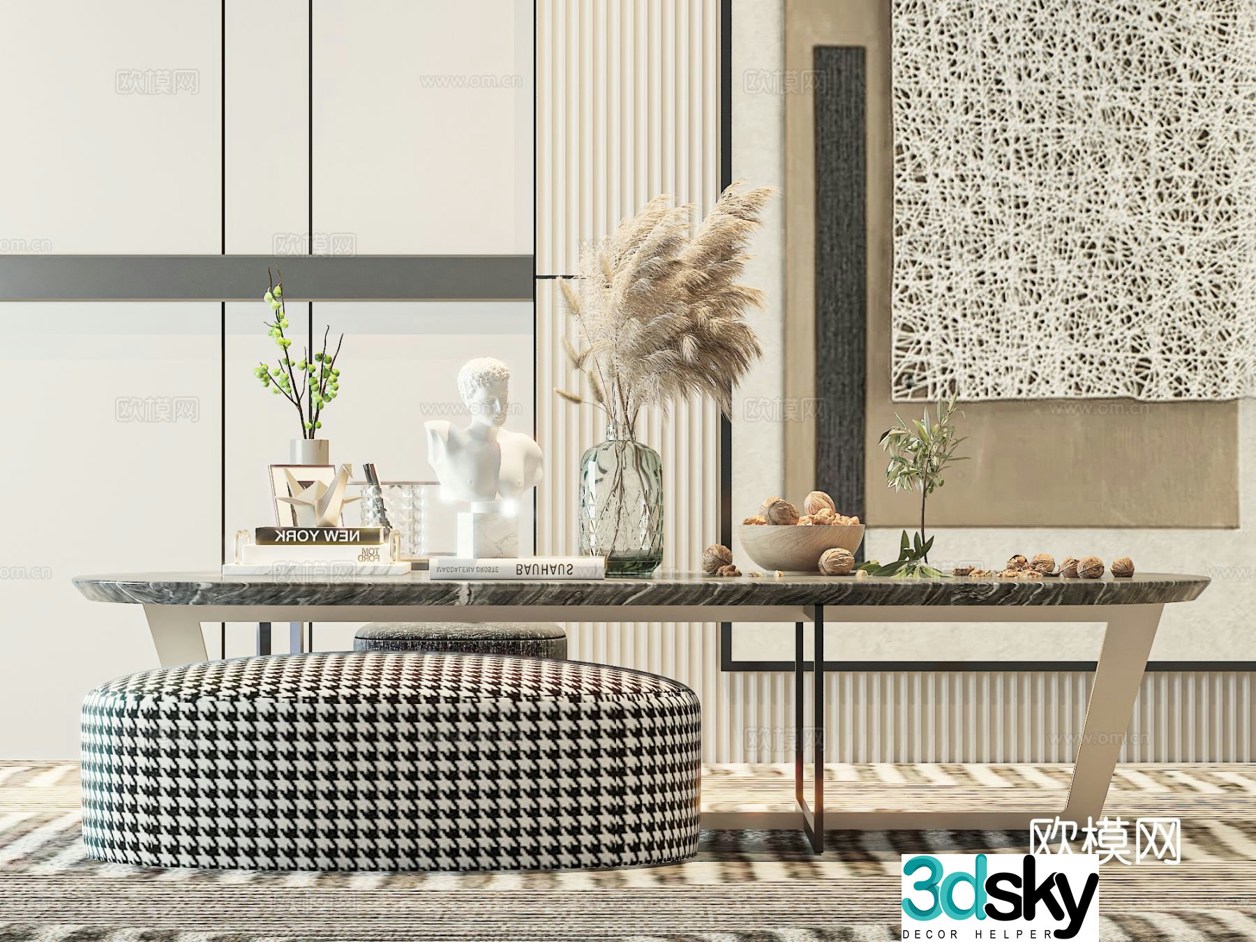 Marble coffee table 3d model