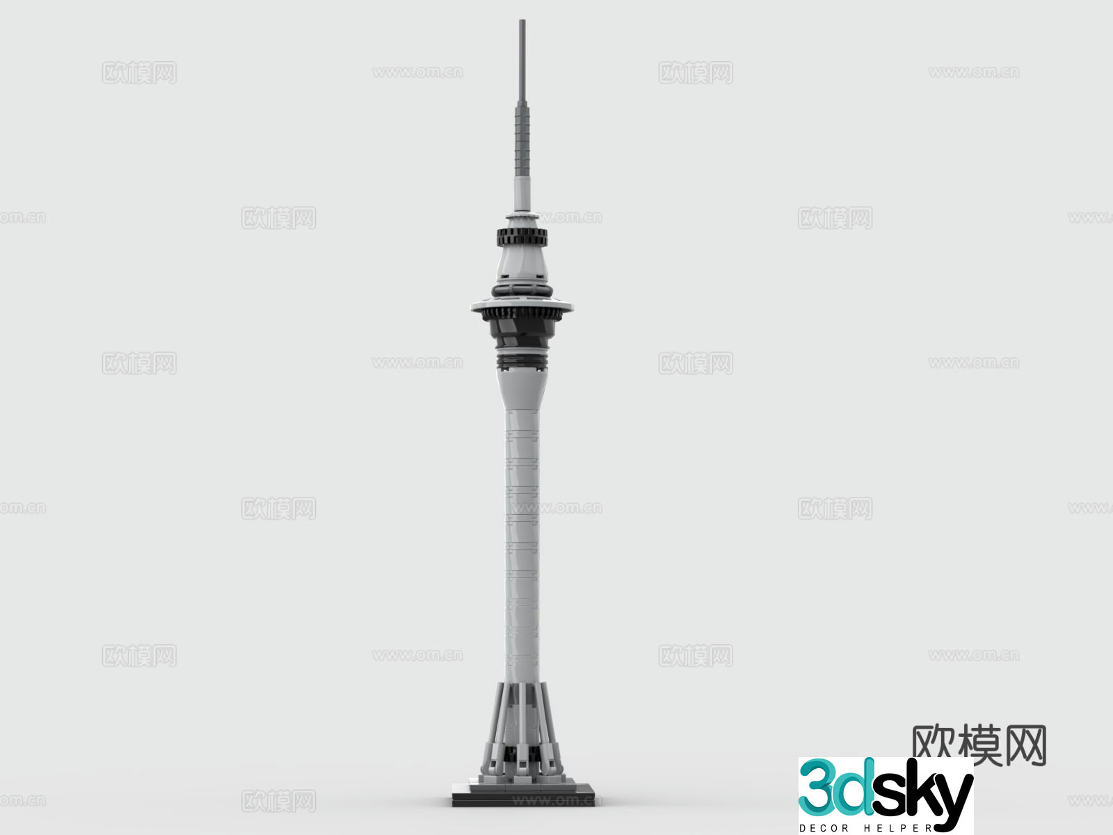 Lego toys building block toys sky tower 3d model