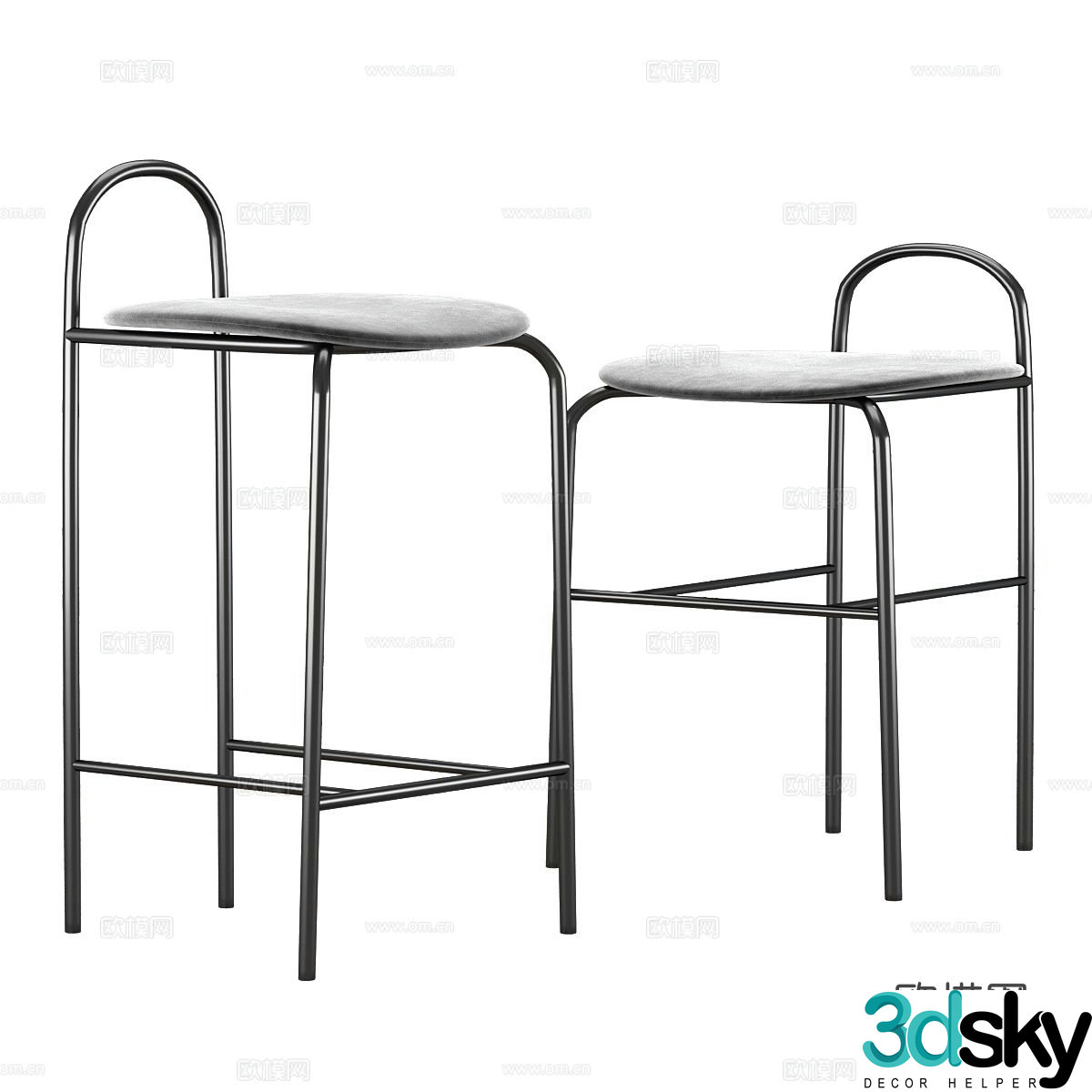 bar stool bar stool high stool 3d model