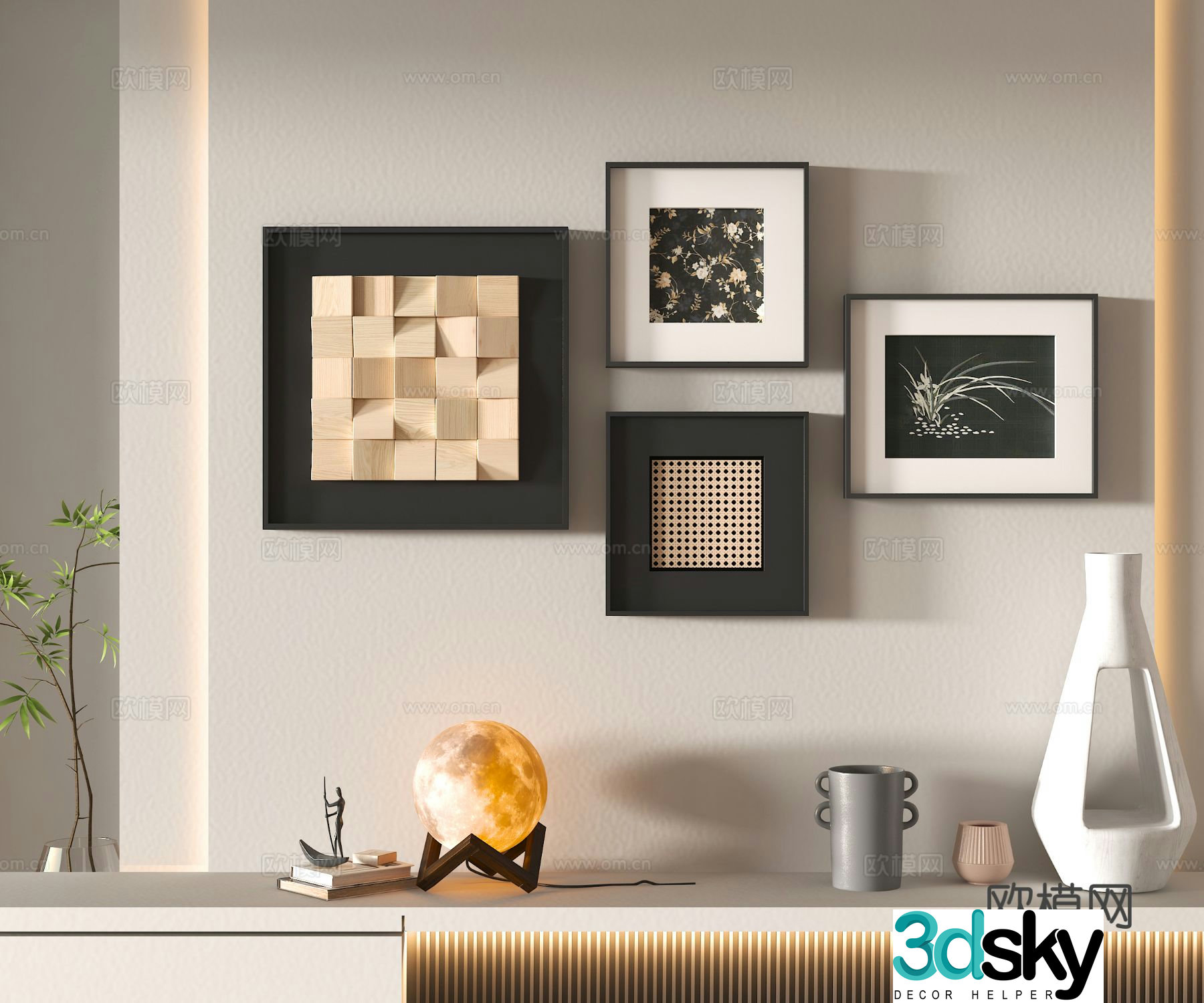 Decorative painting art painting hanging painting 3d model