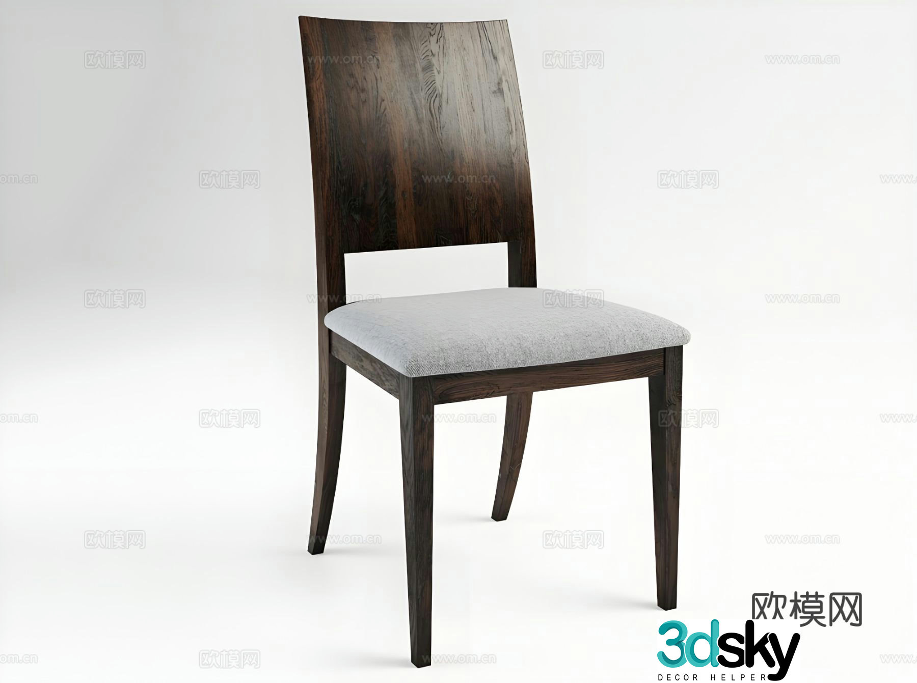 Wabi-sabi chair dining chair 3d model