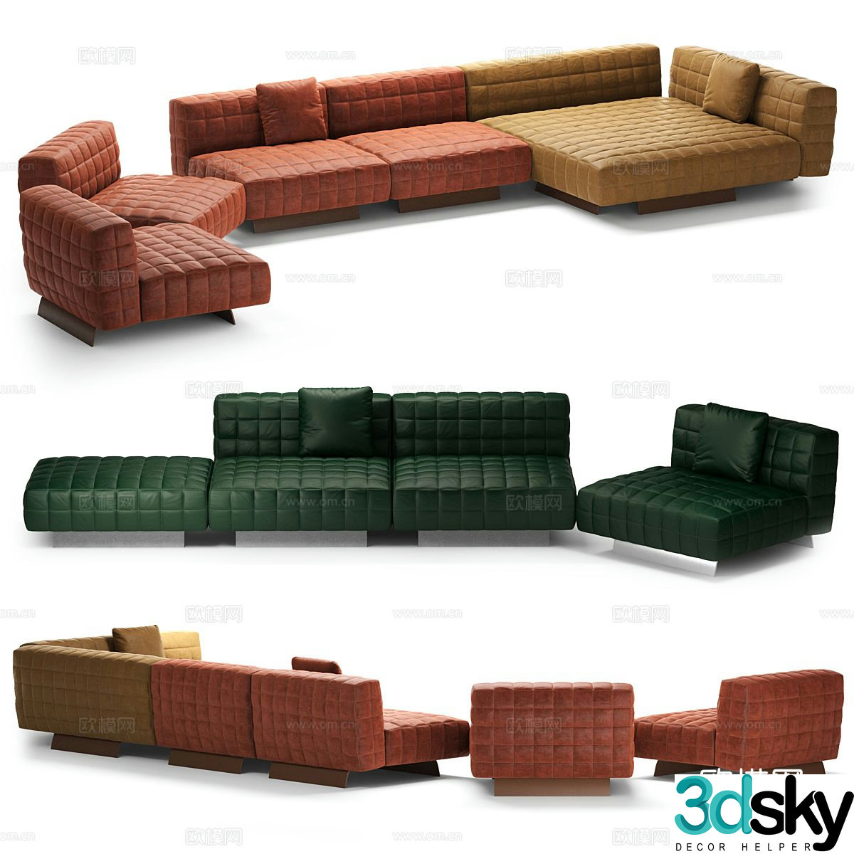 Special-shaped sofa spliced â€‹â€‹sofa 3d model