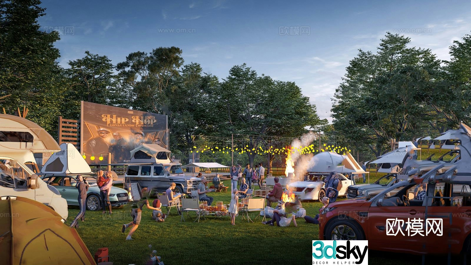 Camping base 3d model