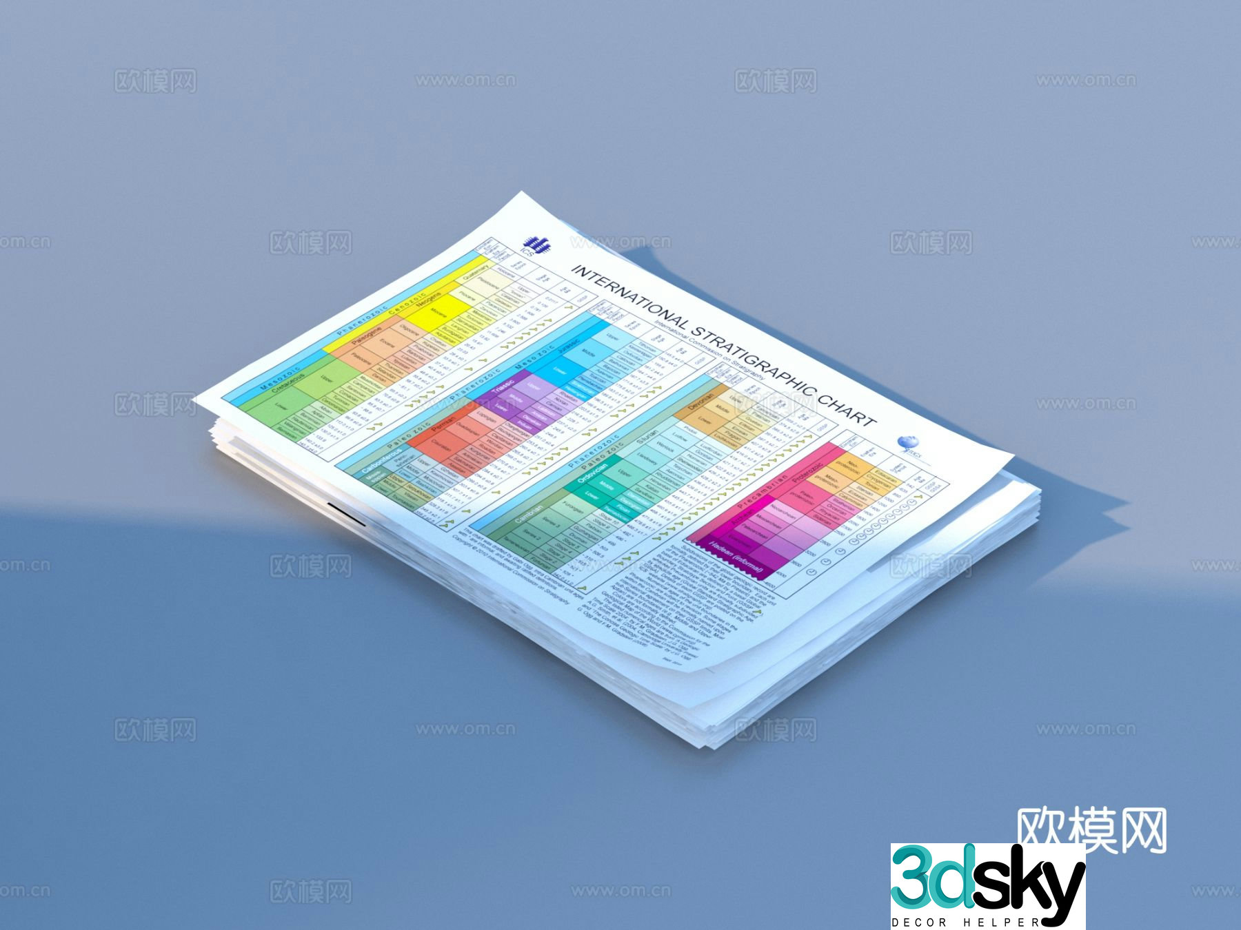 Manuscript paper note paper stationery sketch 3d model