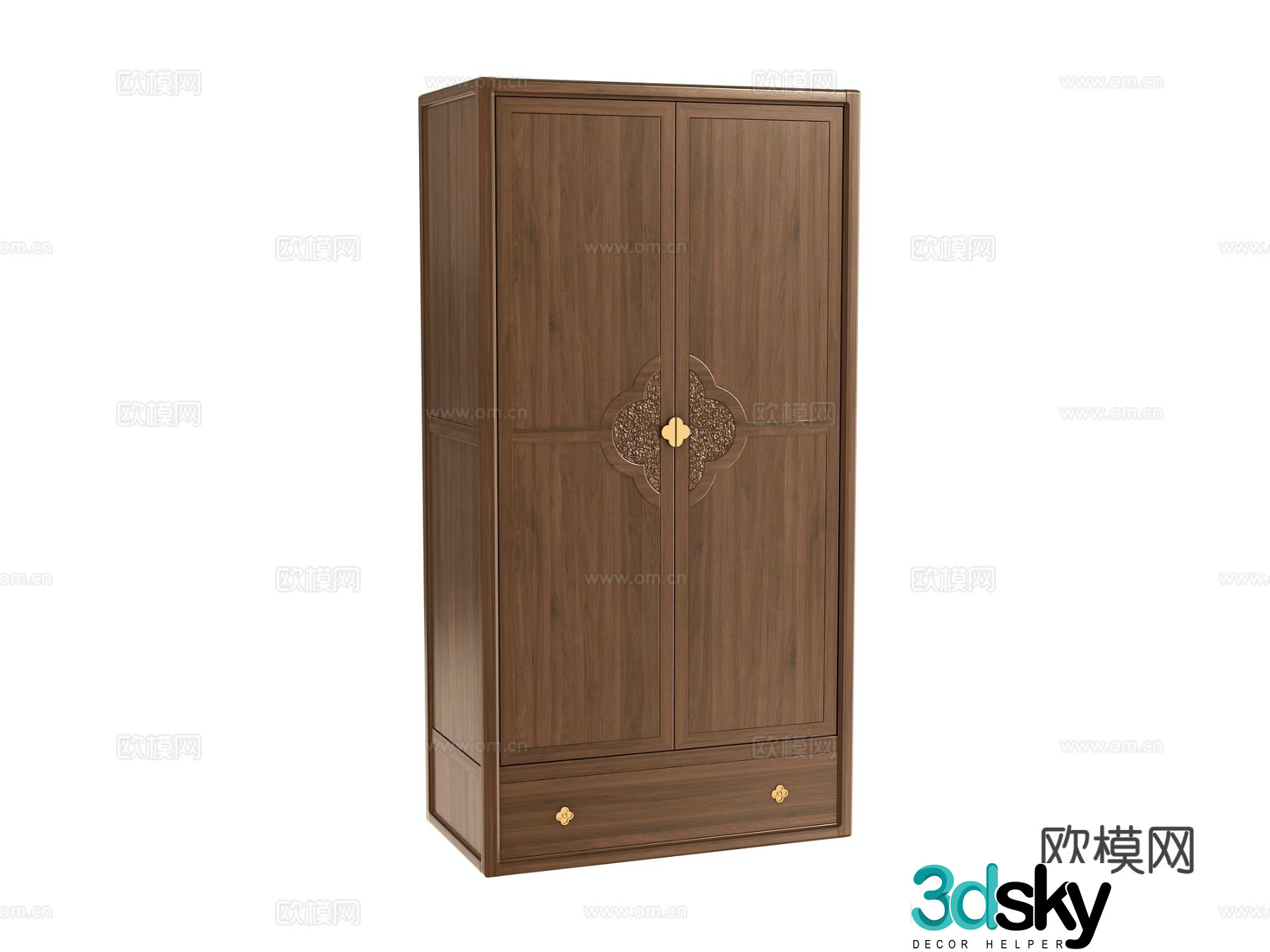 New Chinese style wardrobe 3d model