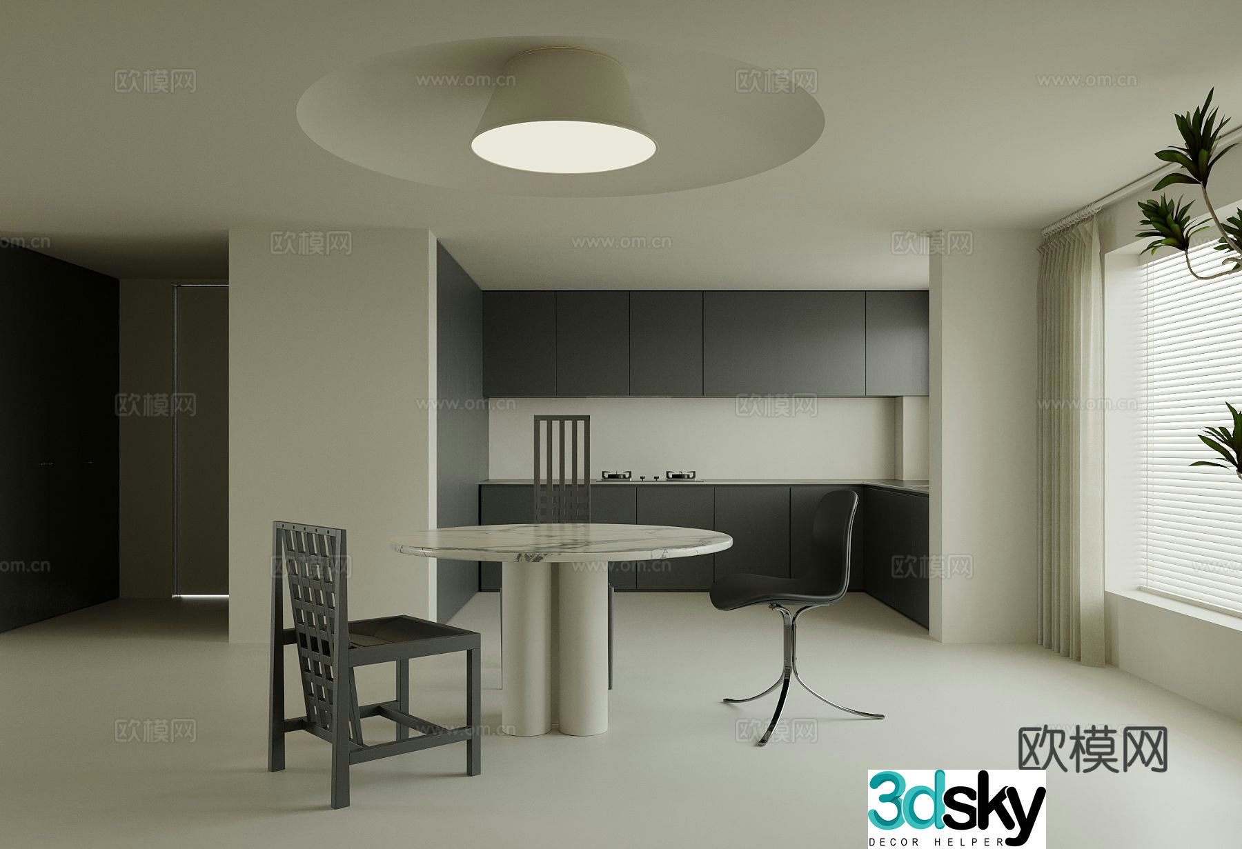 Modern restaurant 3d model