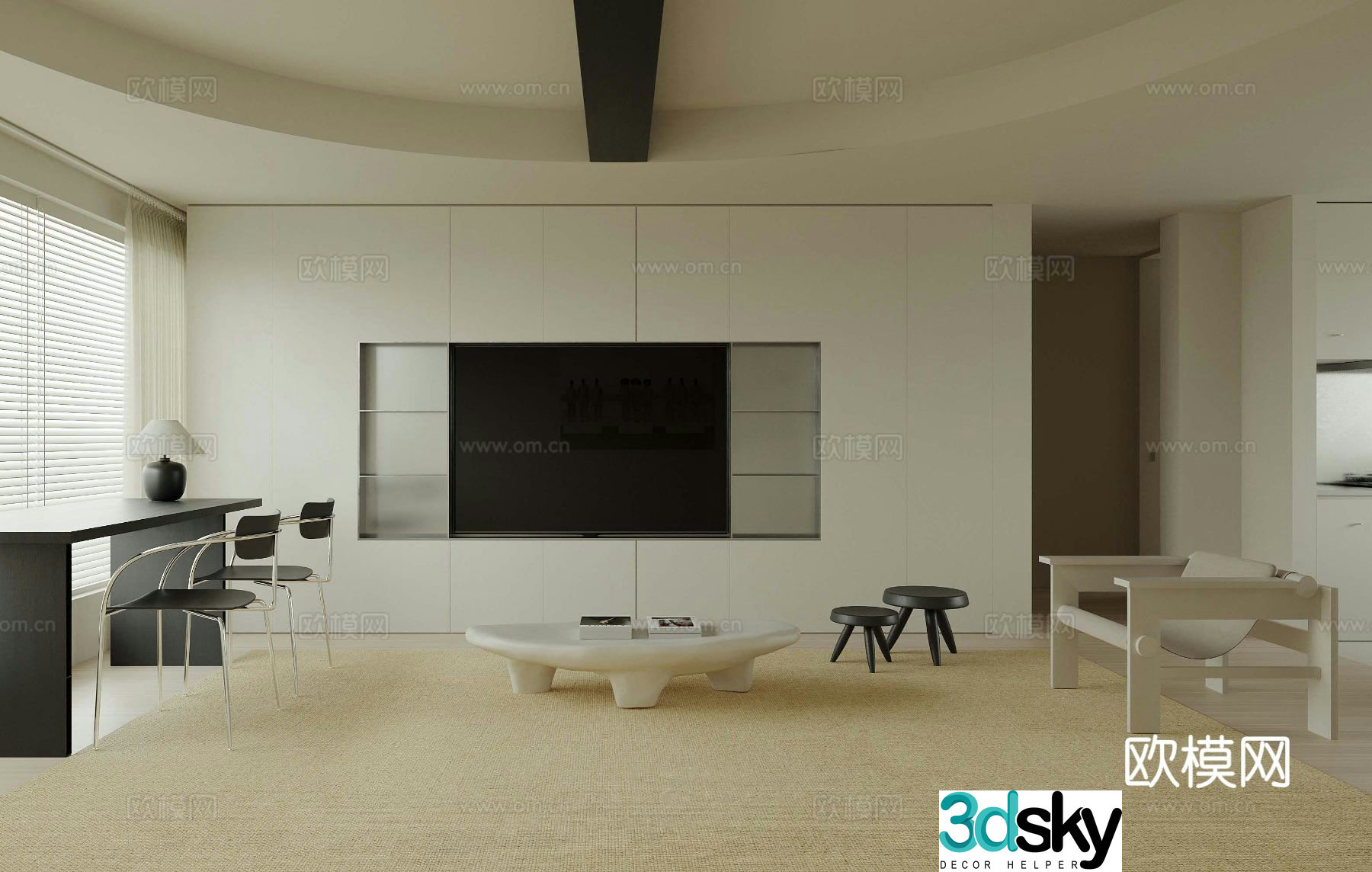 Modern living room 3d model