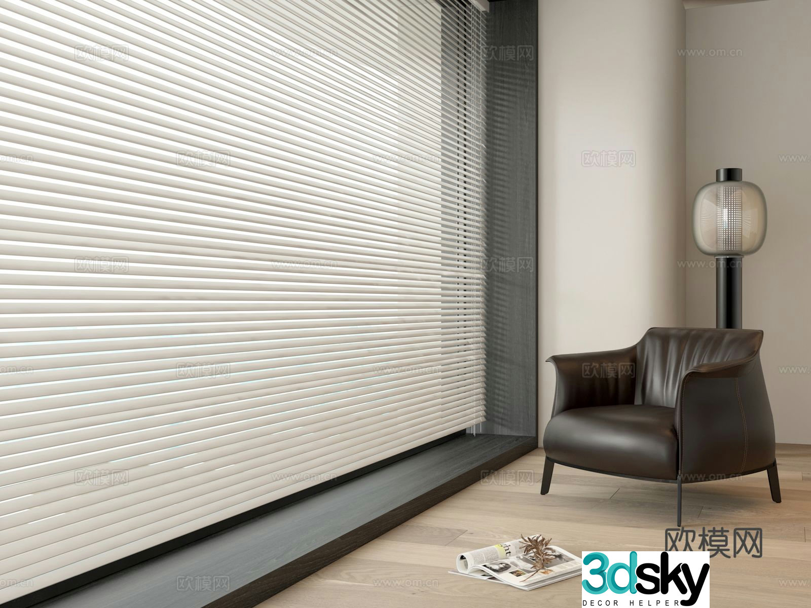Modern Venetian Blinds 3d model
