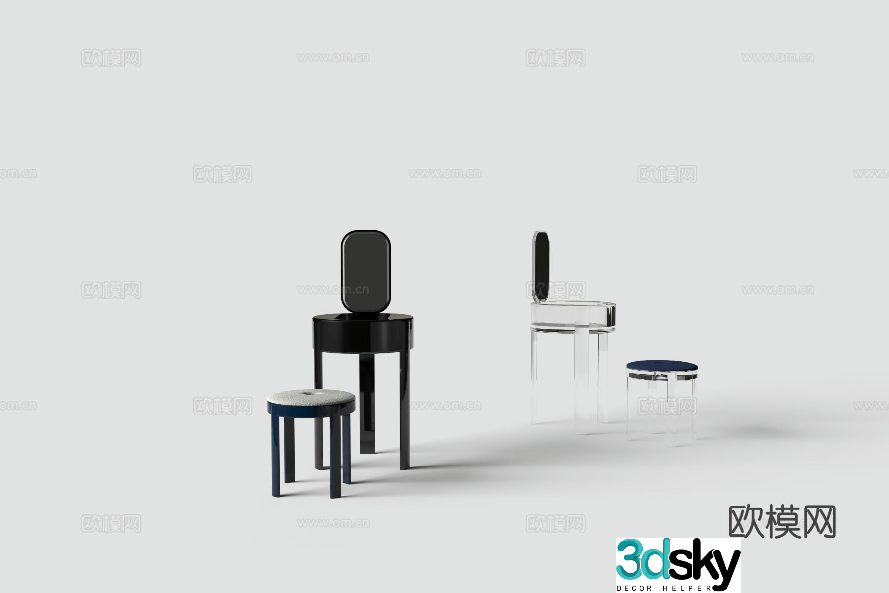 Acrylic dresser 3d model