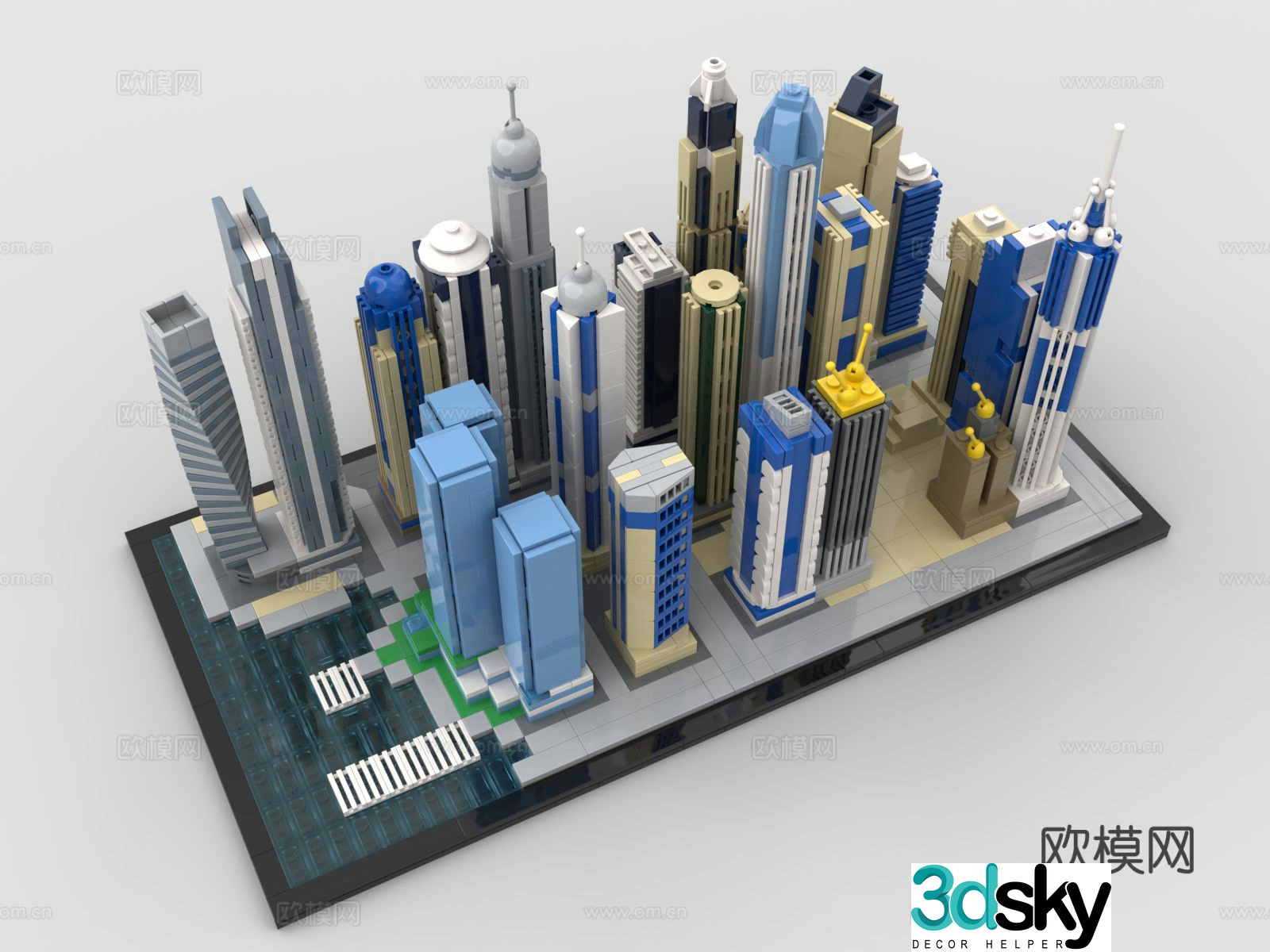 LEGO toys city building blocks 3d model