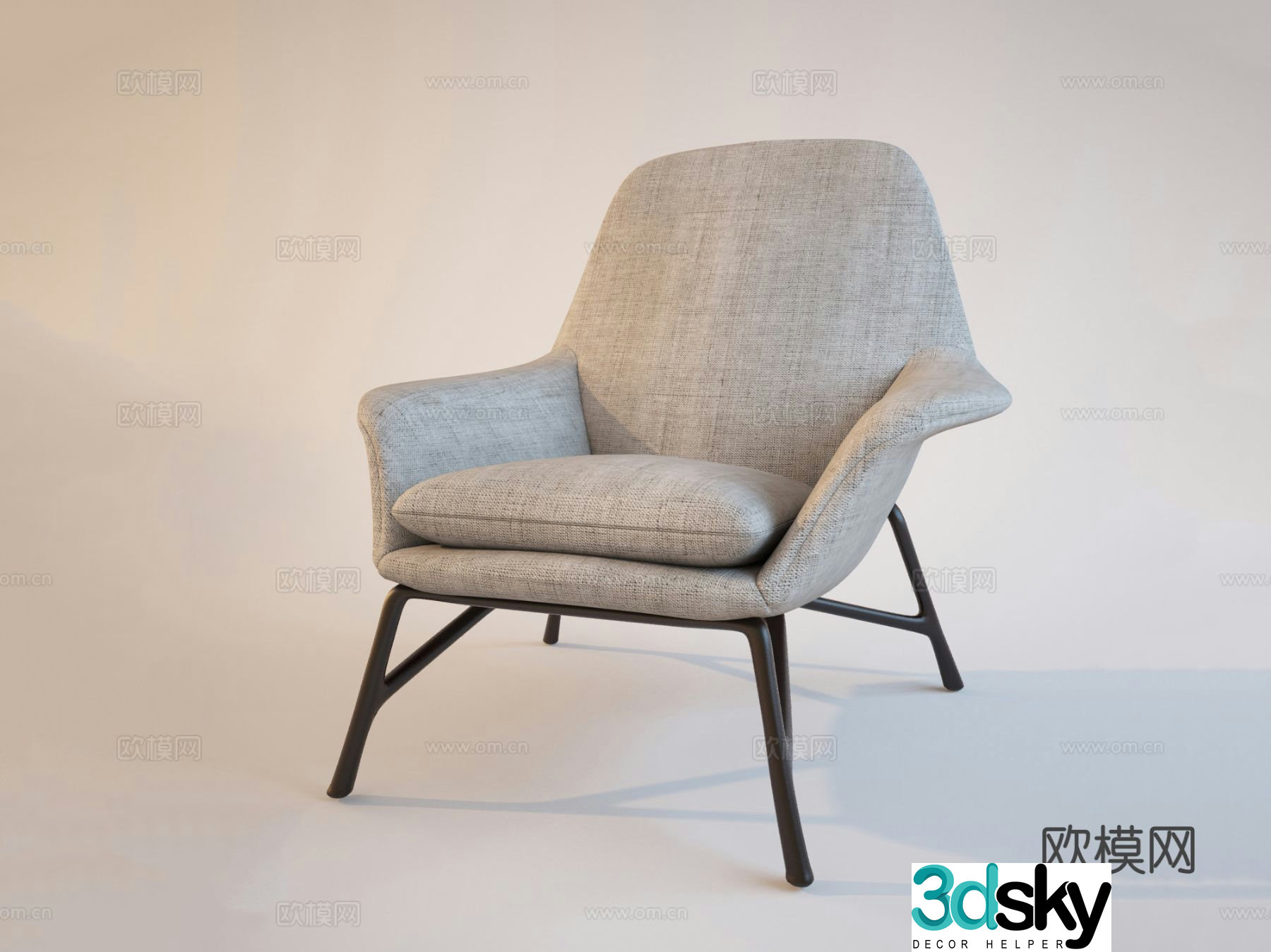Modern armchair lounge chair 3d model