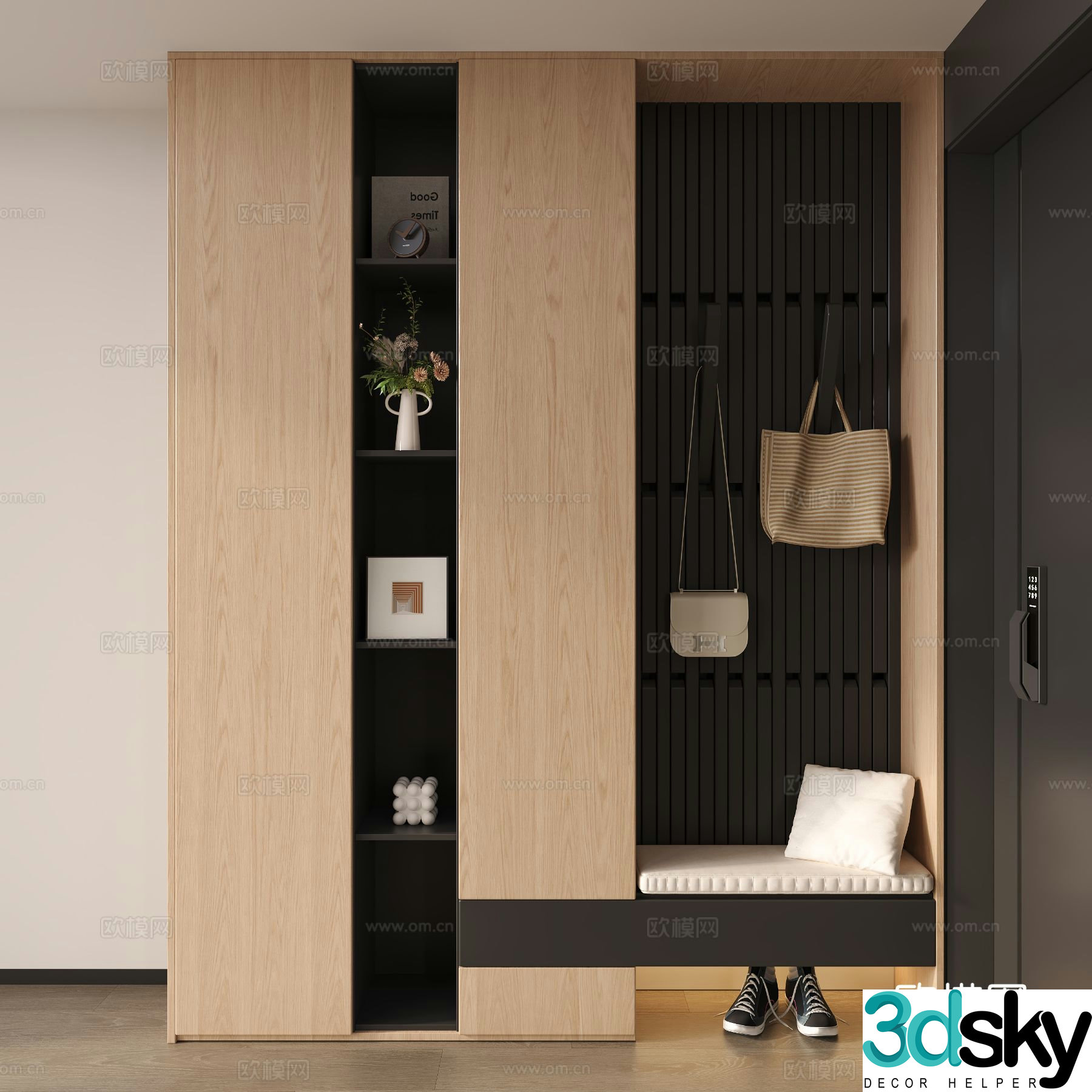 Entrance shoe cabinet Entry shoe cabinet 3D model