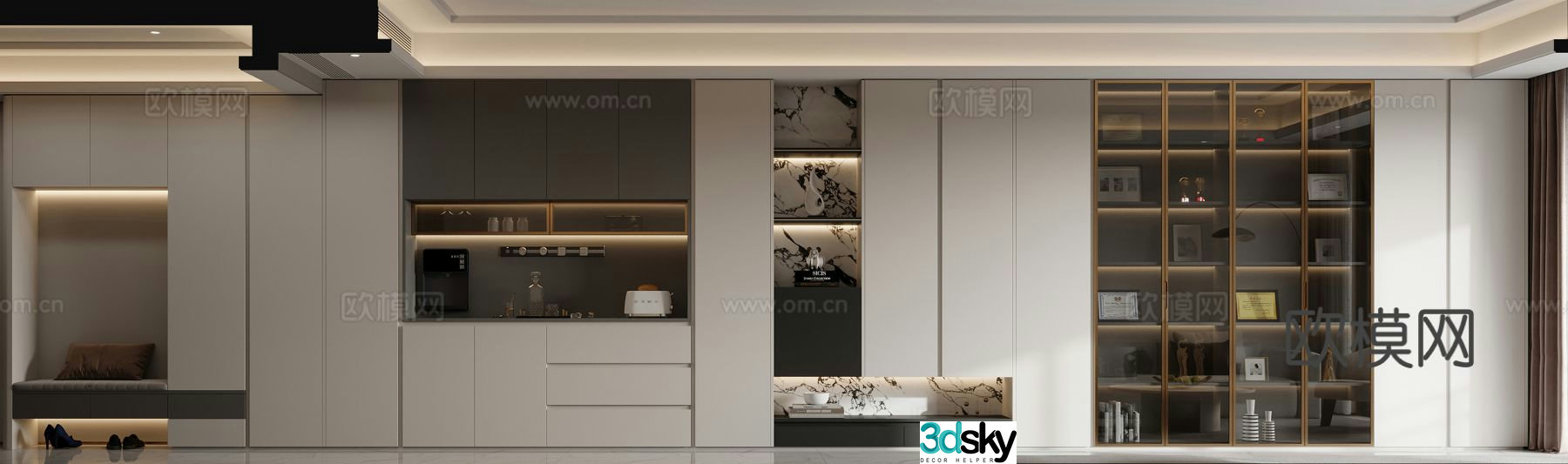 Entrance shoe cabinet Entry shoe cabinet 3D model