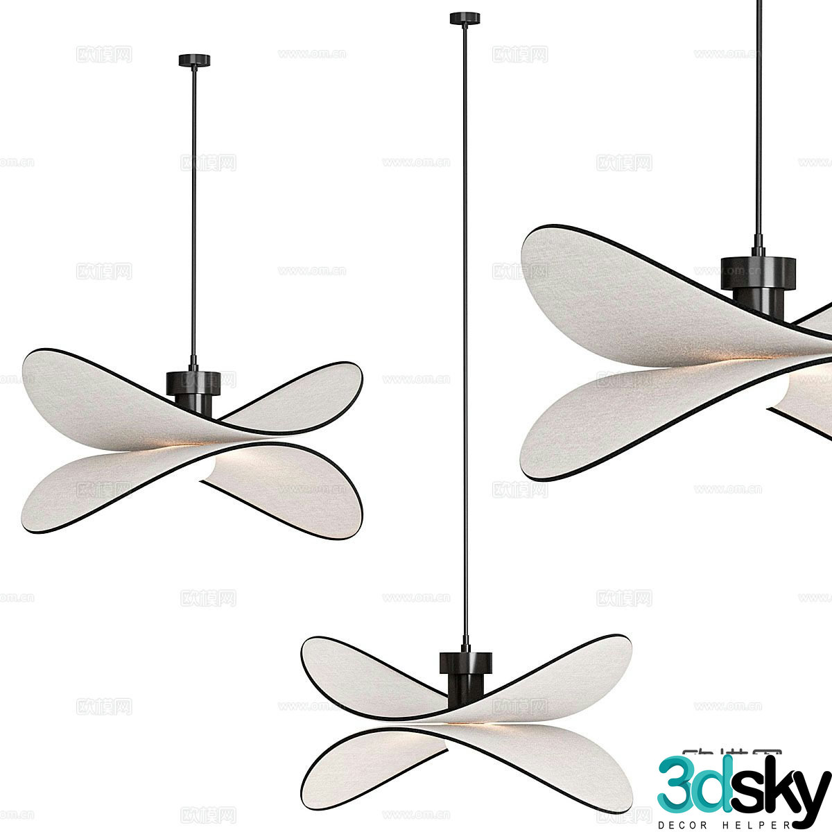 Modern creative chandelier 3d model