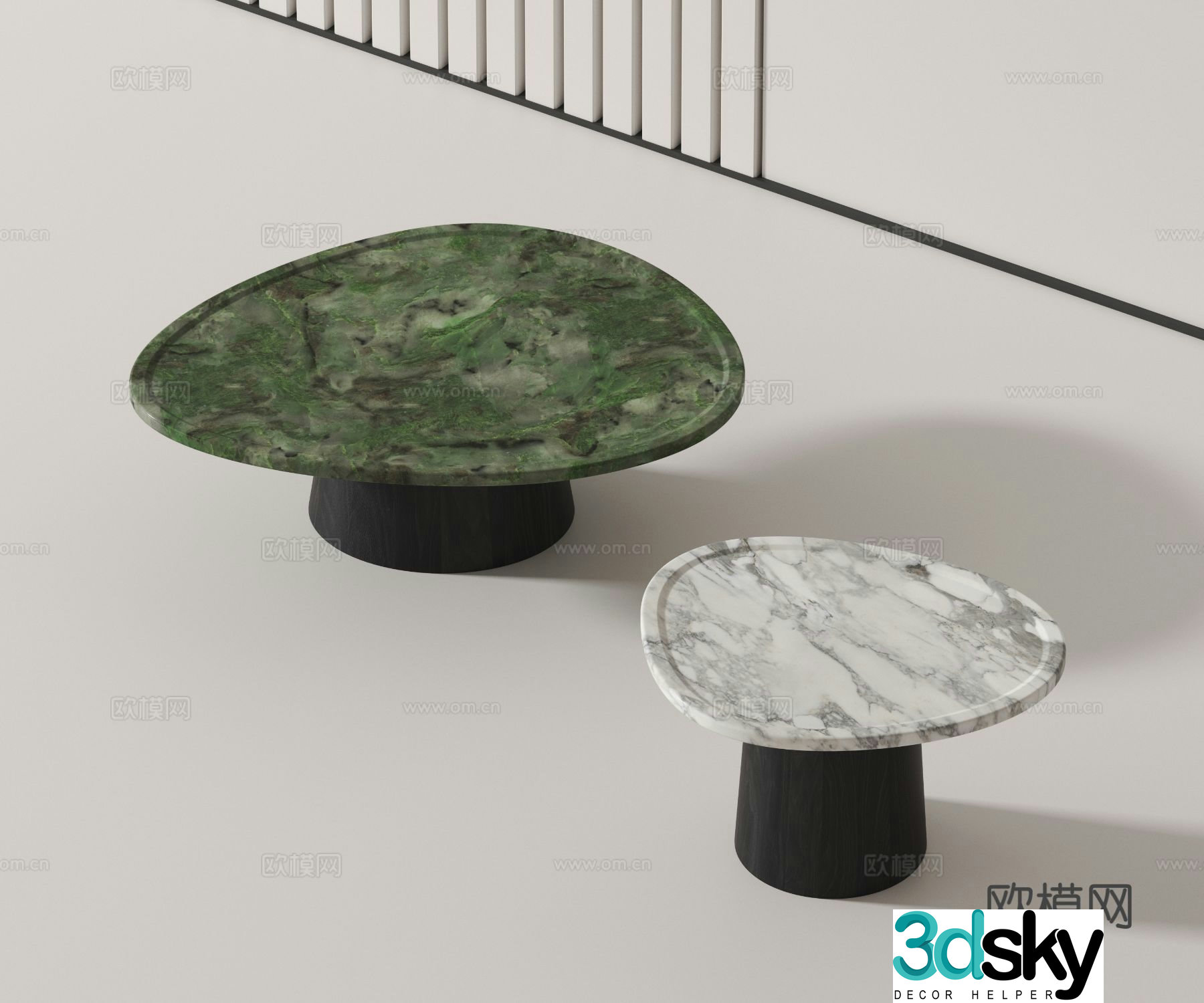 Modern marble coffee table 3d model