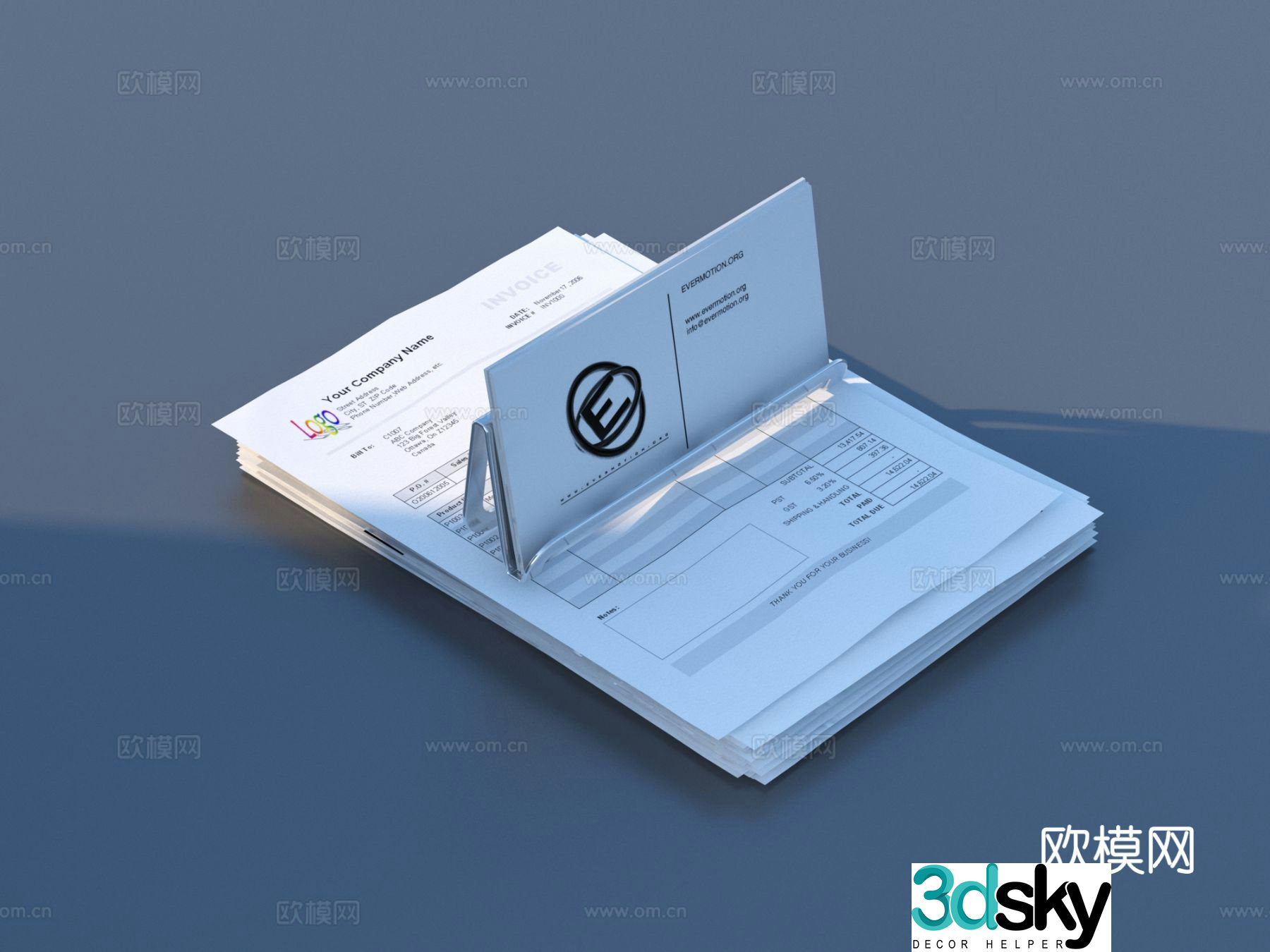 Manuscript paper note paper stationery sketch 3d model