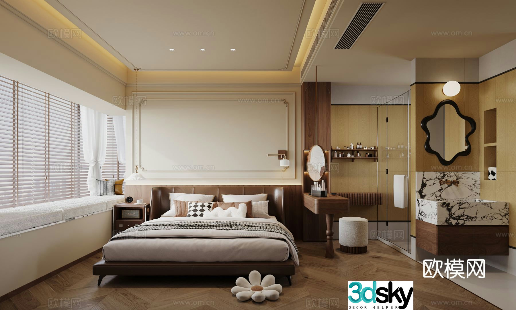 French bedroom master bedroom 3d model
