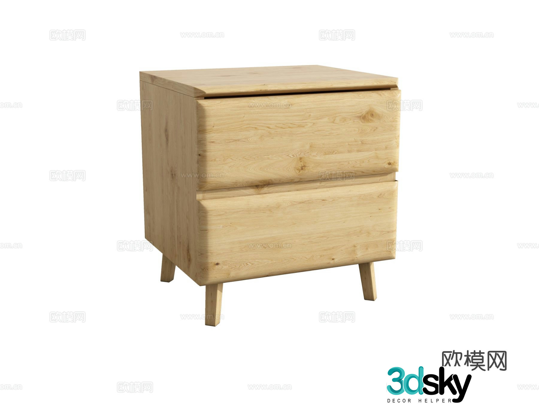 Nordic bedside table 3d model