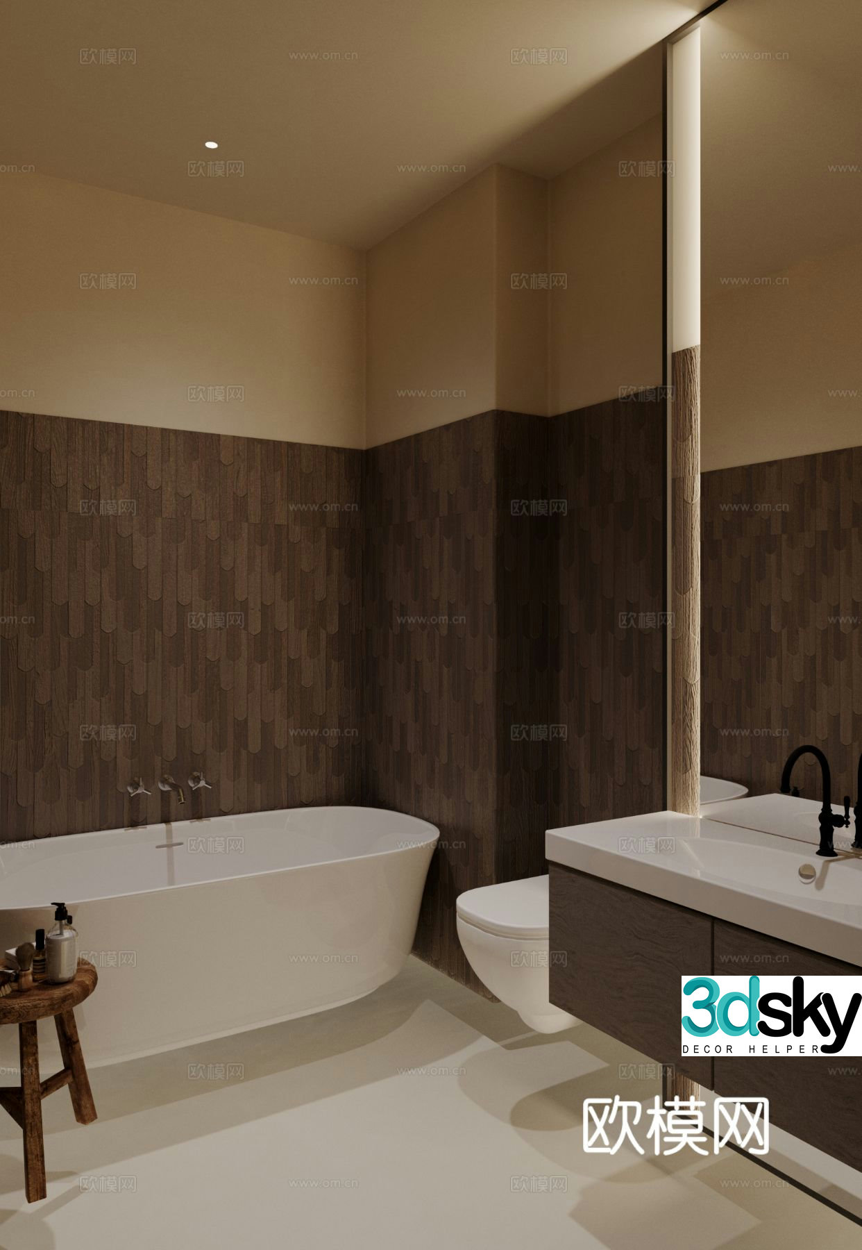 Modern bathroom bathroom 3d model