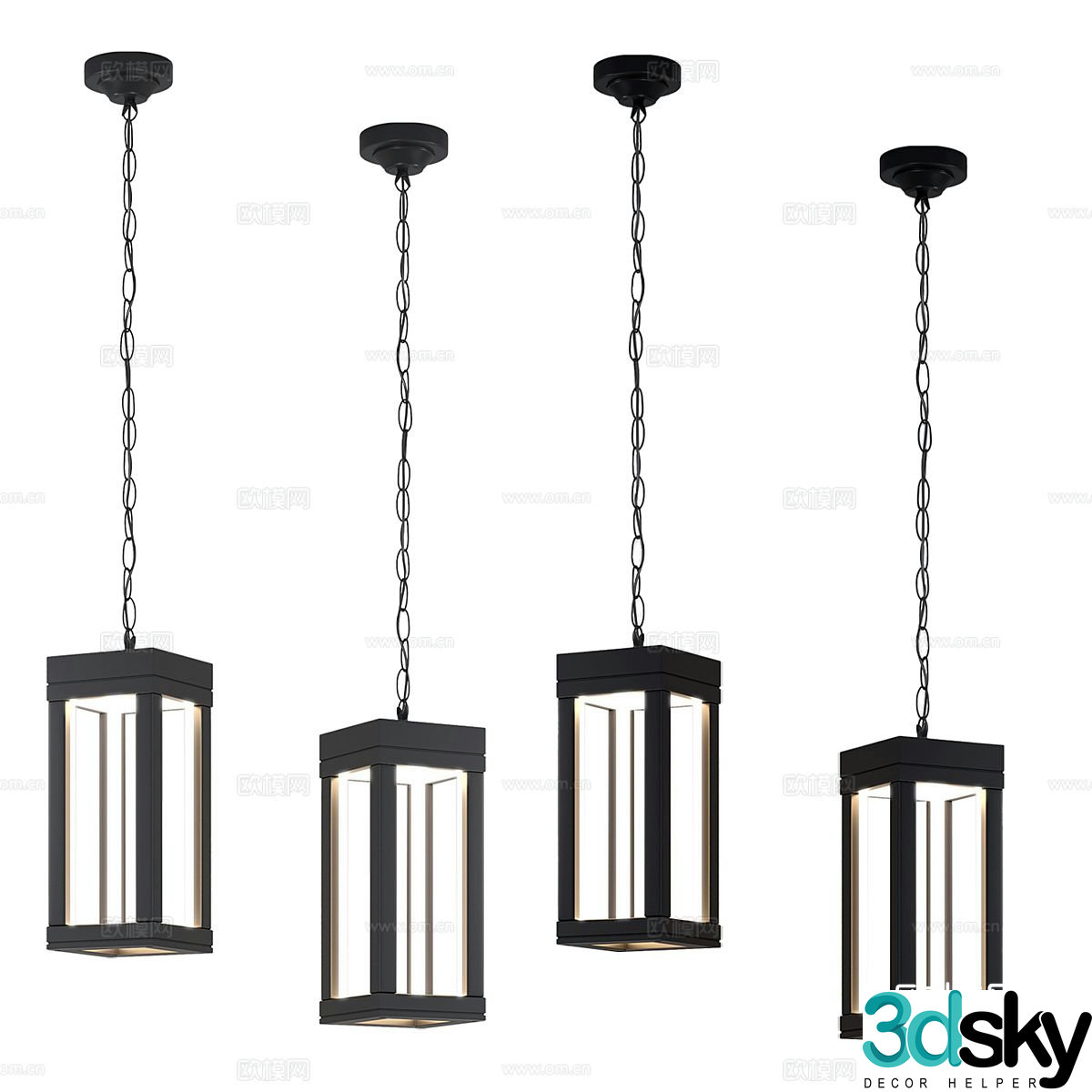 Creative chandelier restaurant chandelier 3d model