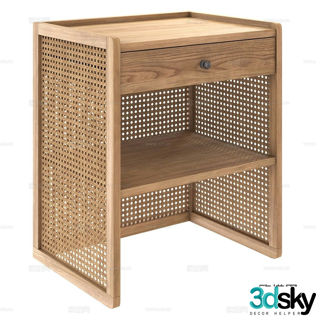 wabi-sabi bedside table 3d model