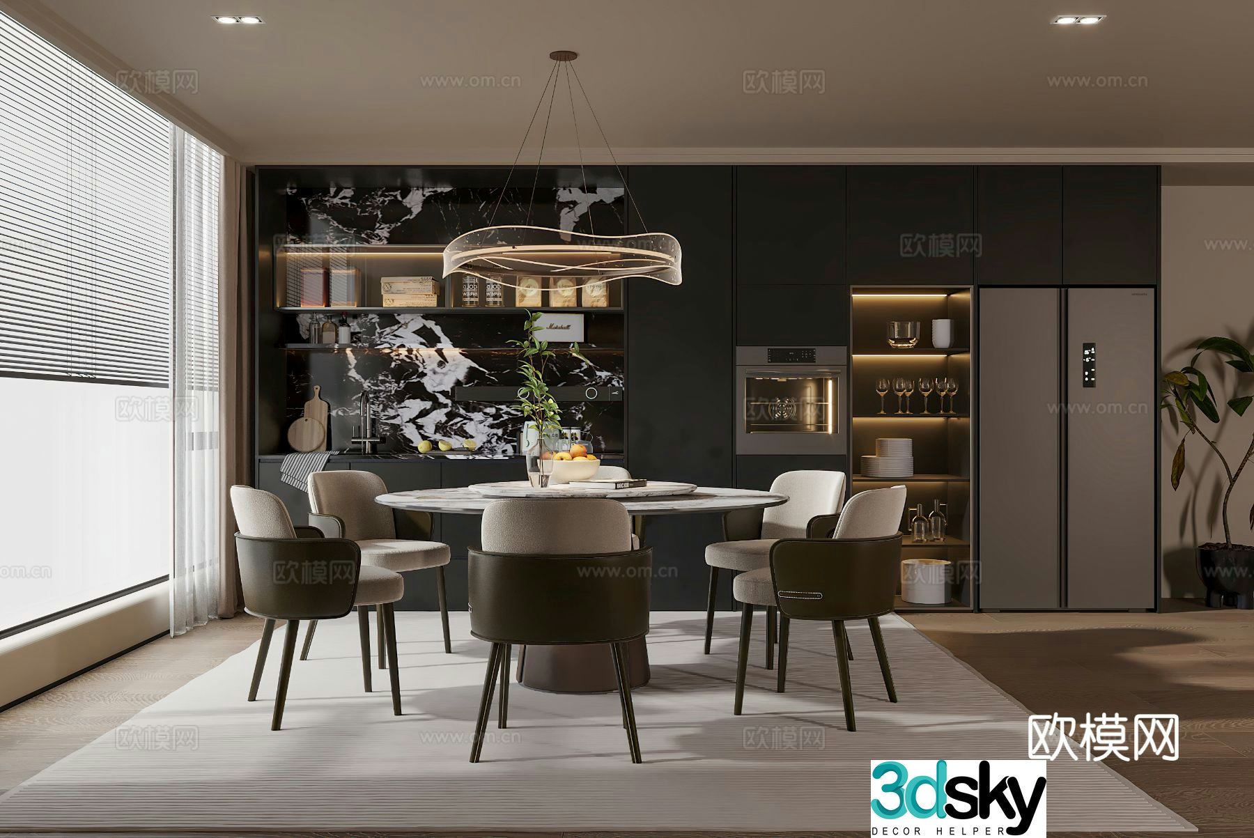 Italian restaurant 3d model
