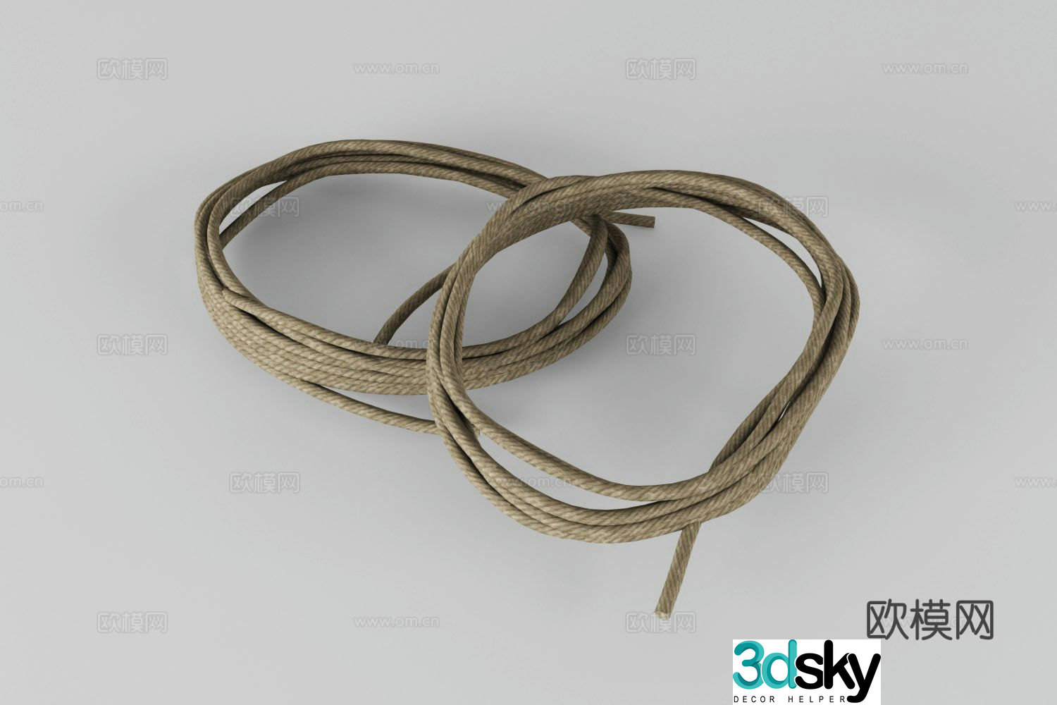 rope binding rope hemp rope 3d model