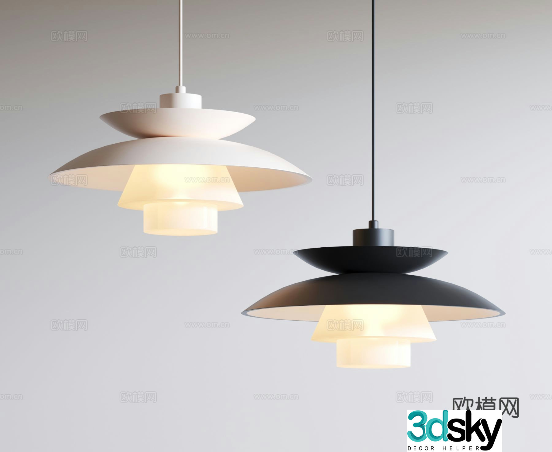 Modern chandelier art chandelier 3d model