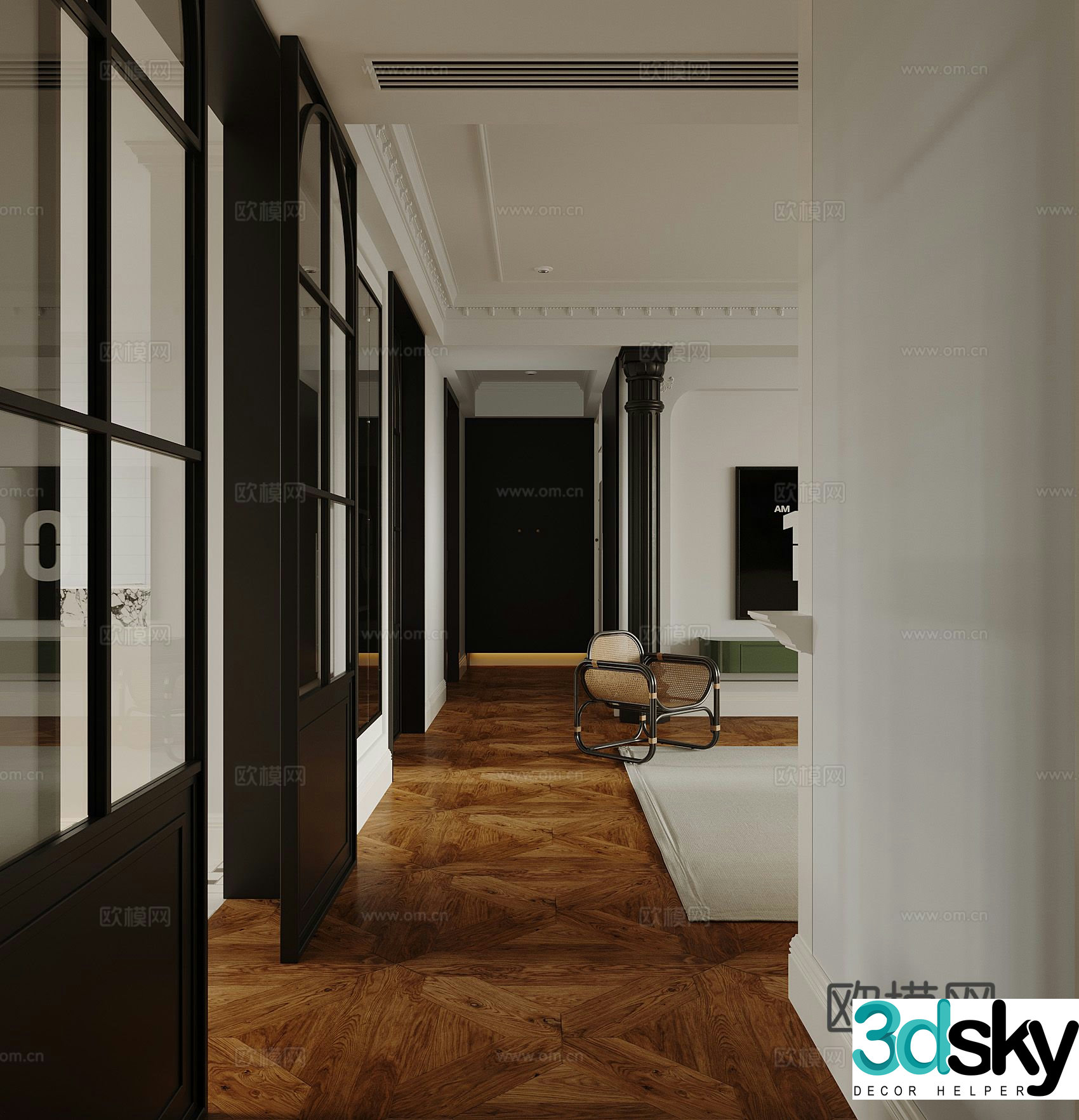 Medieval style entrance hall 3D model