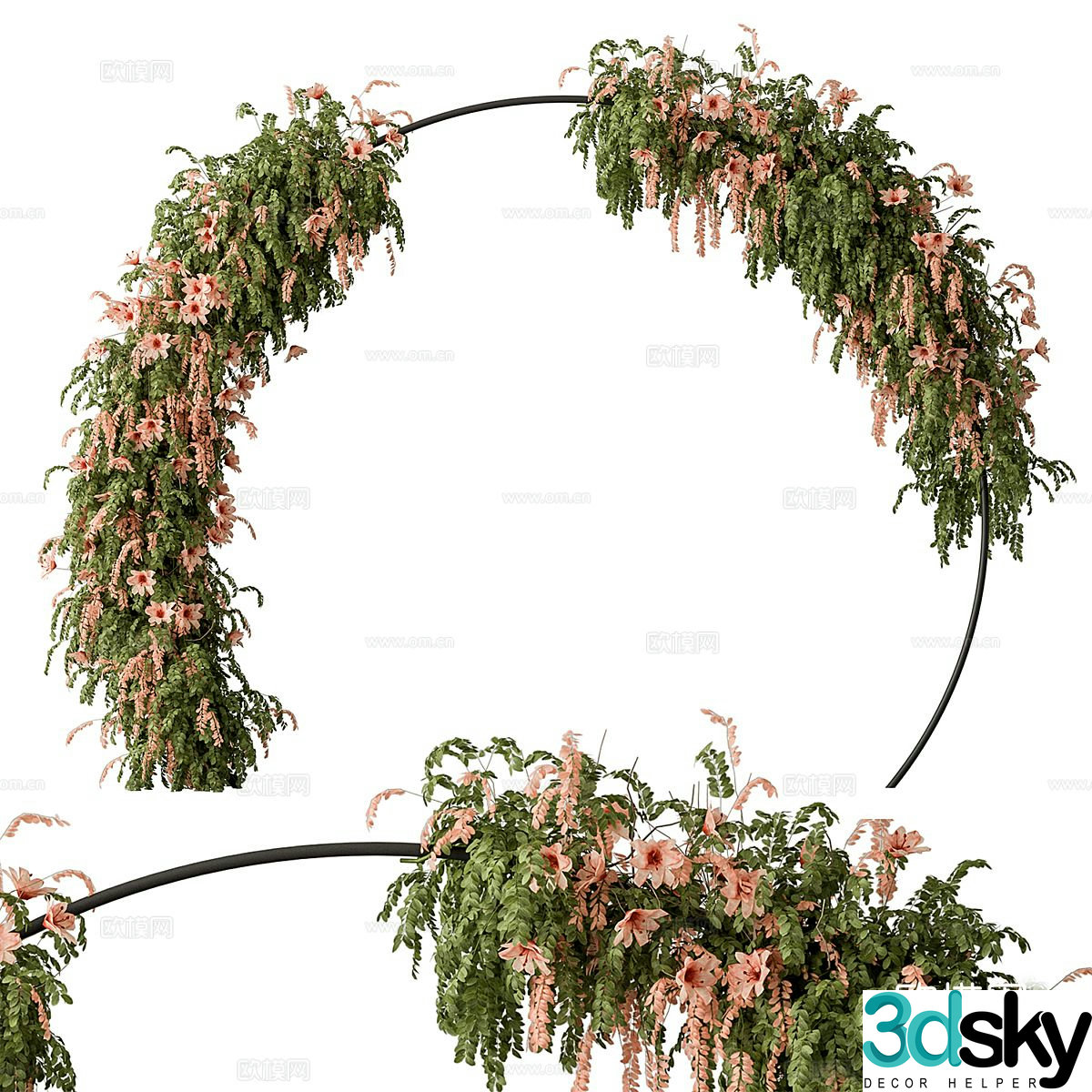 Arched flower stand gallery 3d model