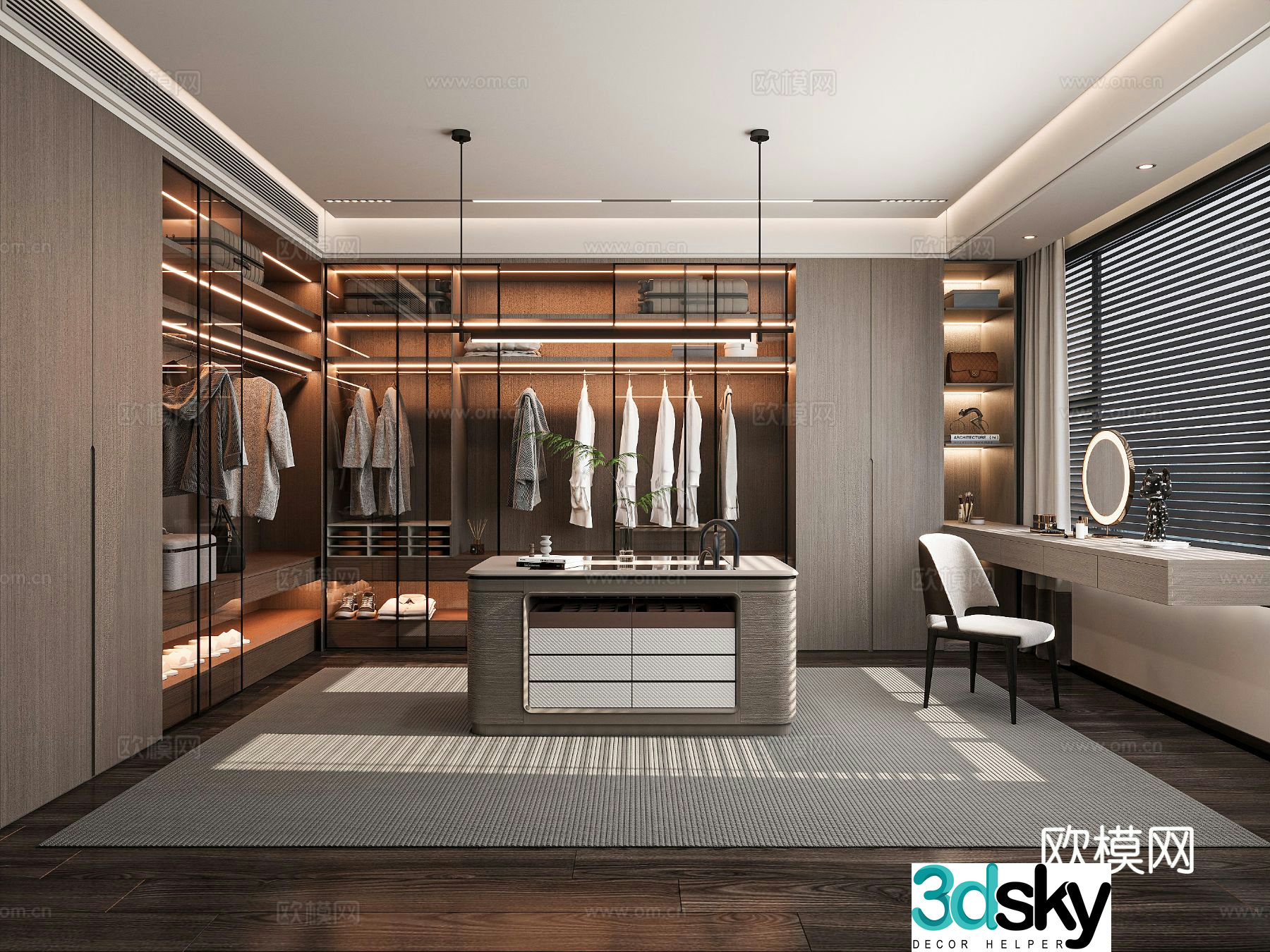 Modern cloakroom 3d model